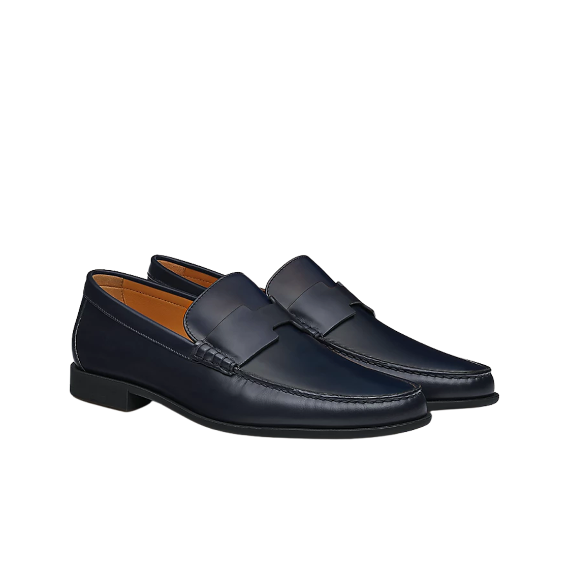 에르메스 듀크 로퍼 글로스드 카프스킨 & 마린(Hermes Duke Loafers Glossed Calfskin & Marine) - 2