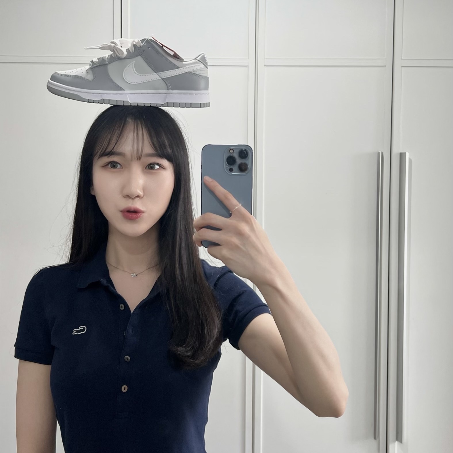 Nike Dunk Low Retro Wolf Grey 착용 스타일