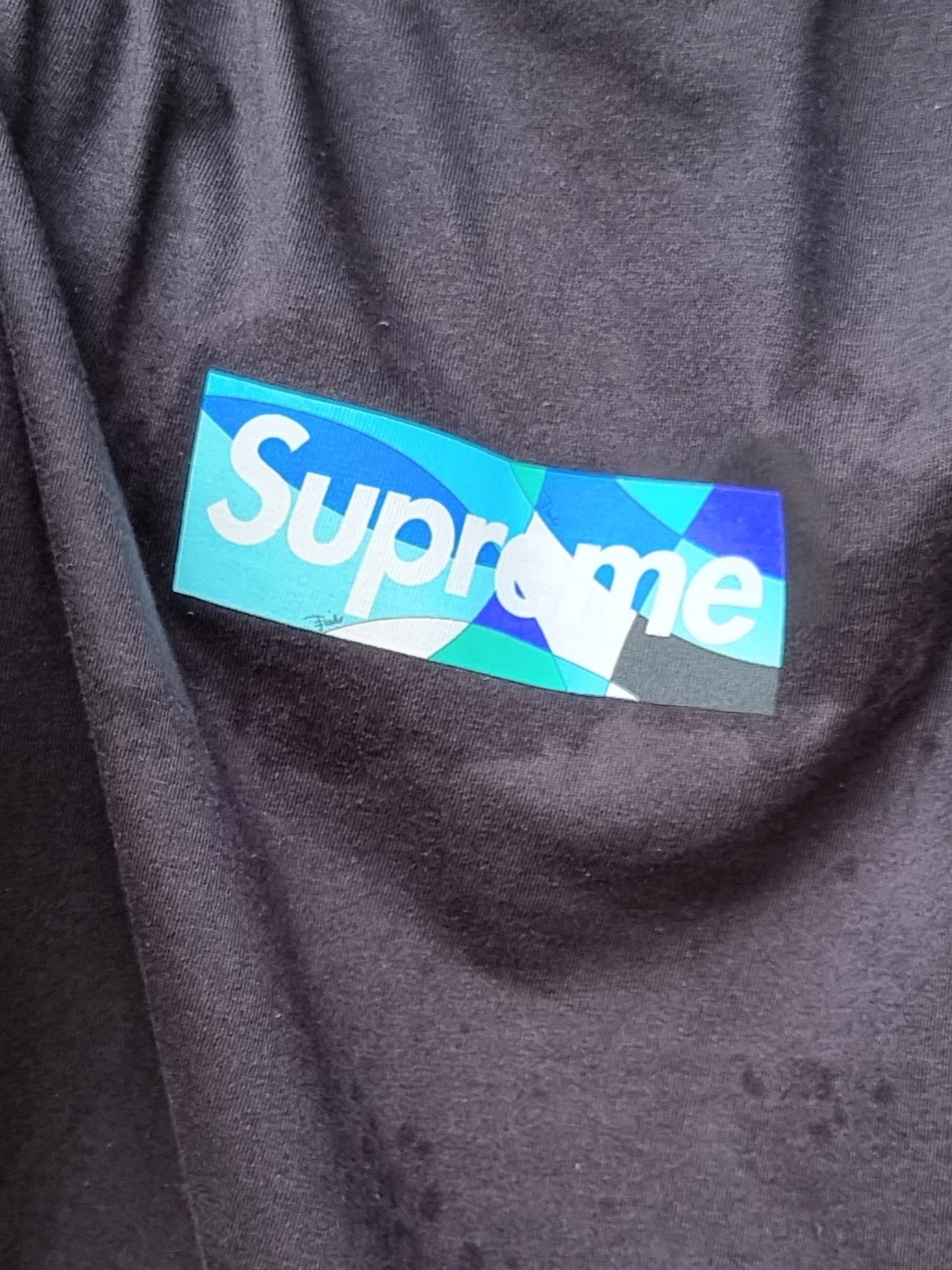 Jordan 1 Retro High OG Pollen, Supreme x Emilio Pucci Box Logo T-Shirt Black Blue - 21SS 착용 스타일 - 5