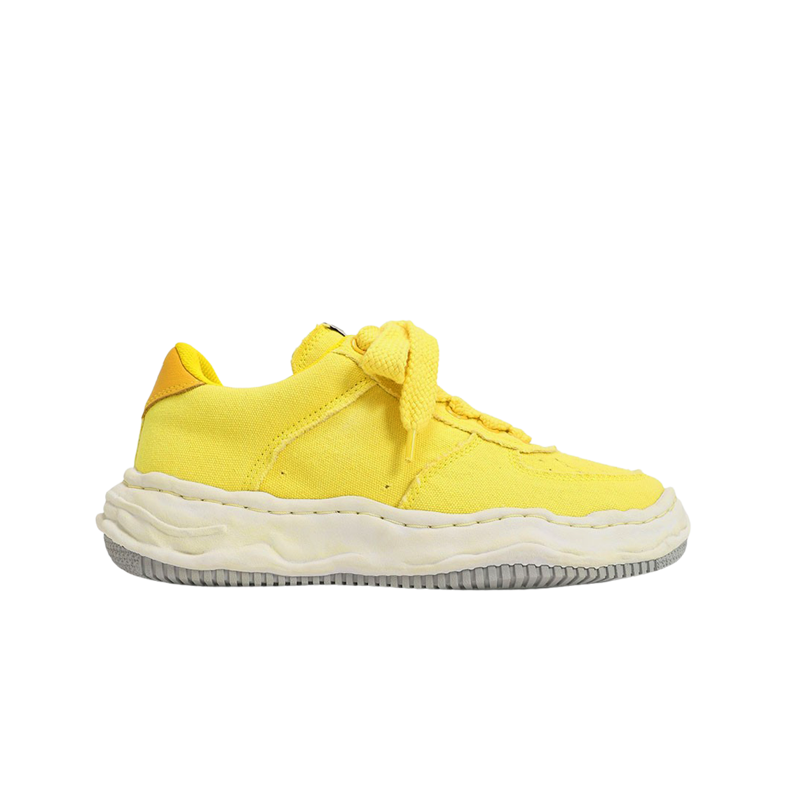 메종 미하라 야스히로 웨인 OG 솔 워시드 캔버스 로우탑 스니커즈 옐로우(Maison Mihara Yasuhiro Wayne OG Sole Washed Canvas Low-top Sneakers Yellow) - 1