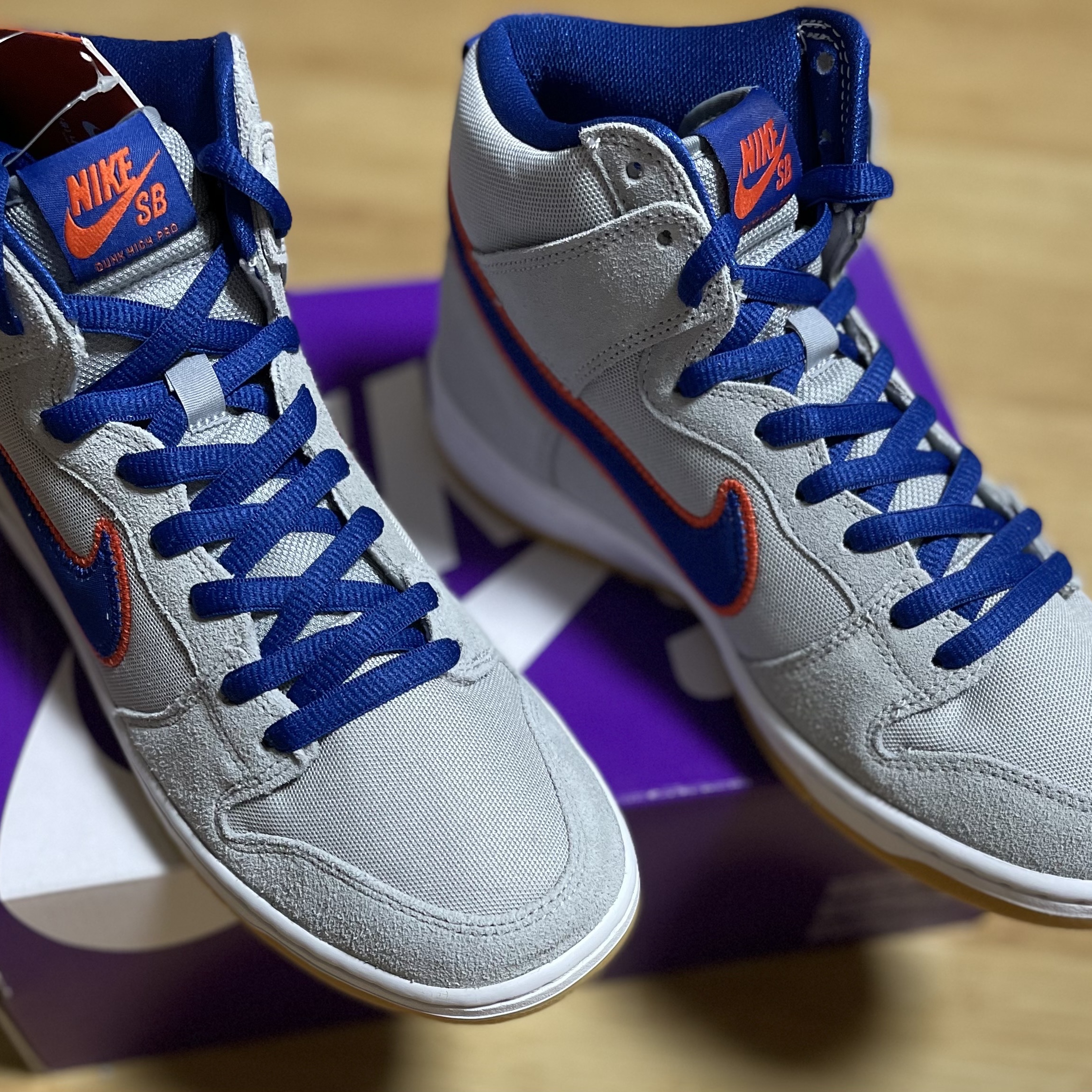 Nike SB Dunk High PRM Rush Blue and Team Orange 착용 스타일 - 4