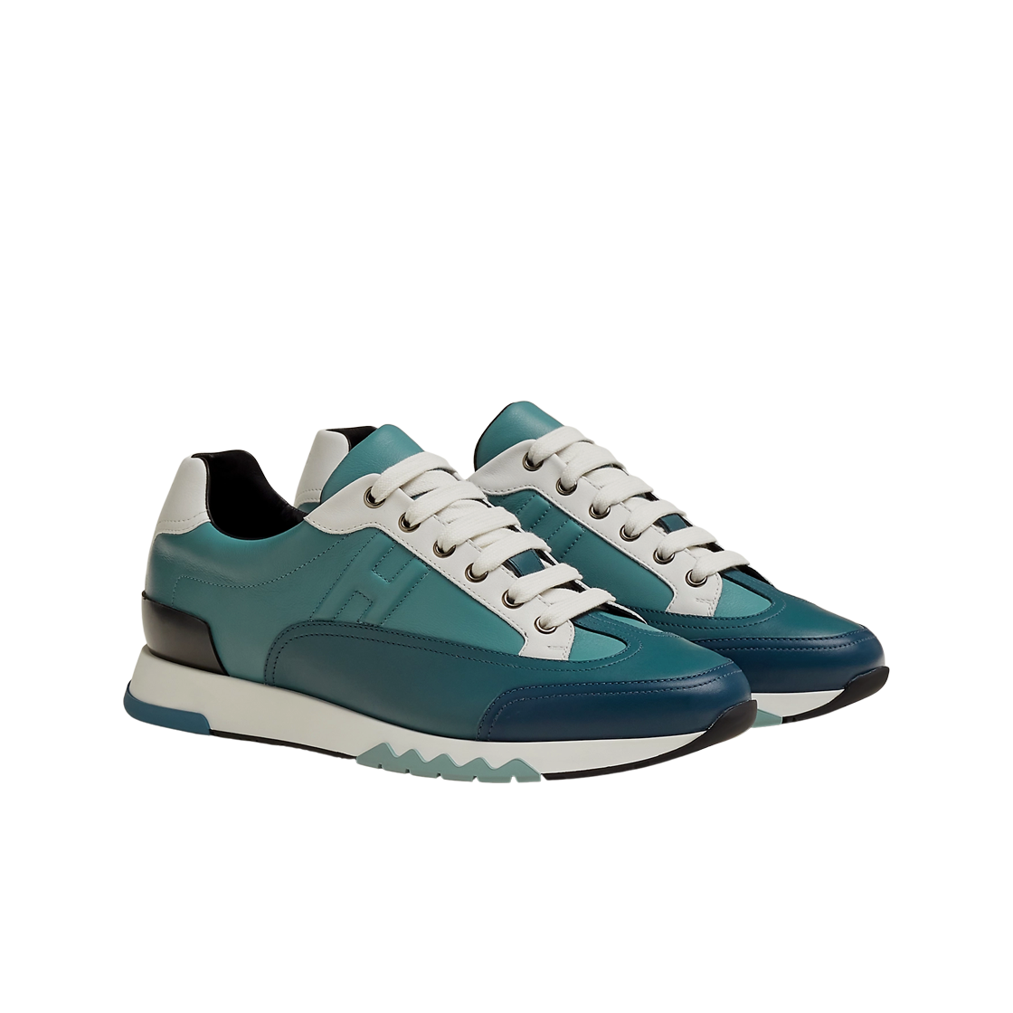 에르메스 트레일 스니커즈 카프스킨 & 멀티꼴로르 블루(Hermes Trail Sneakers Calfskin & Multicolore Bleu) - 2