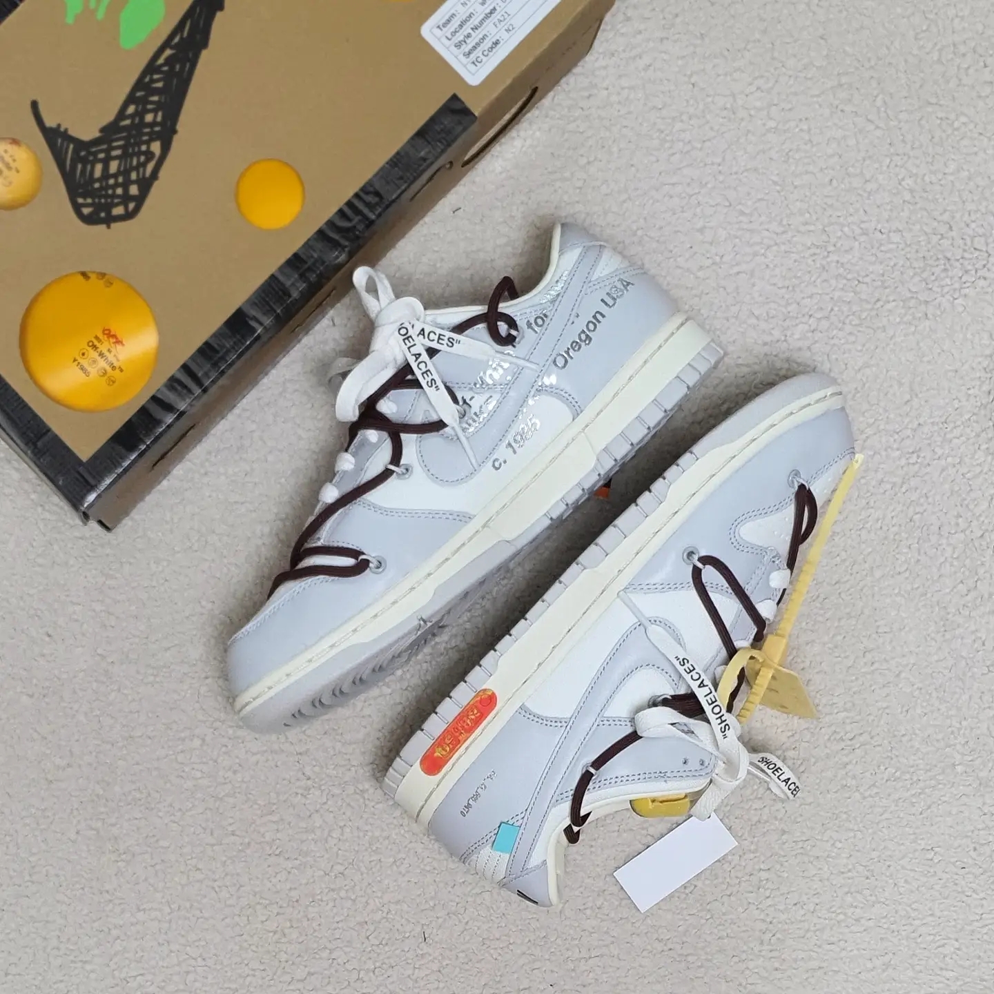 Nike x Off-White Dunk Low The 50 - Lot 46 착용 스타일 - 2