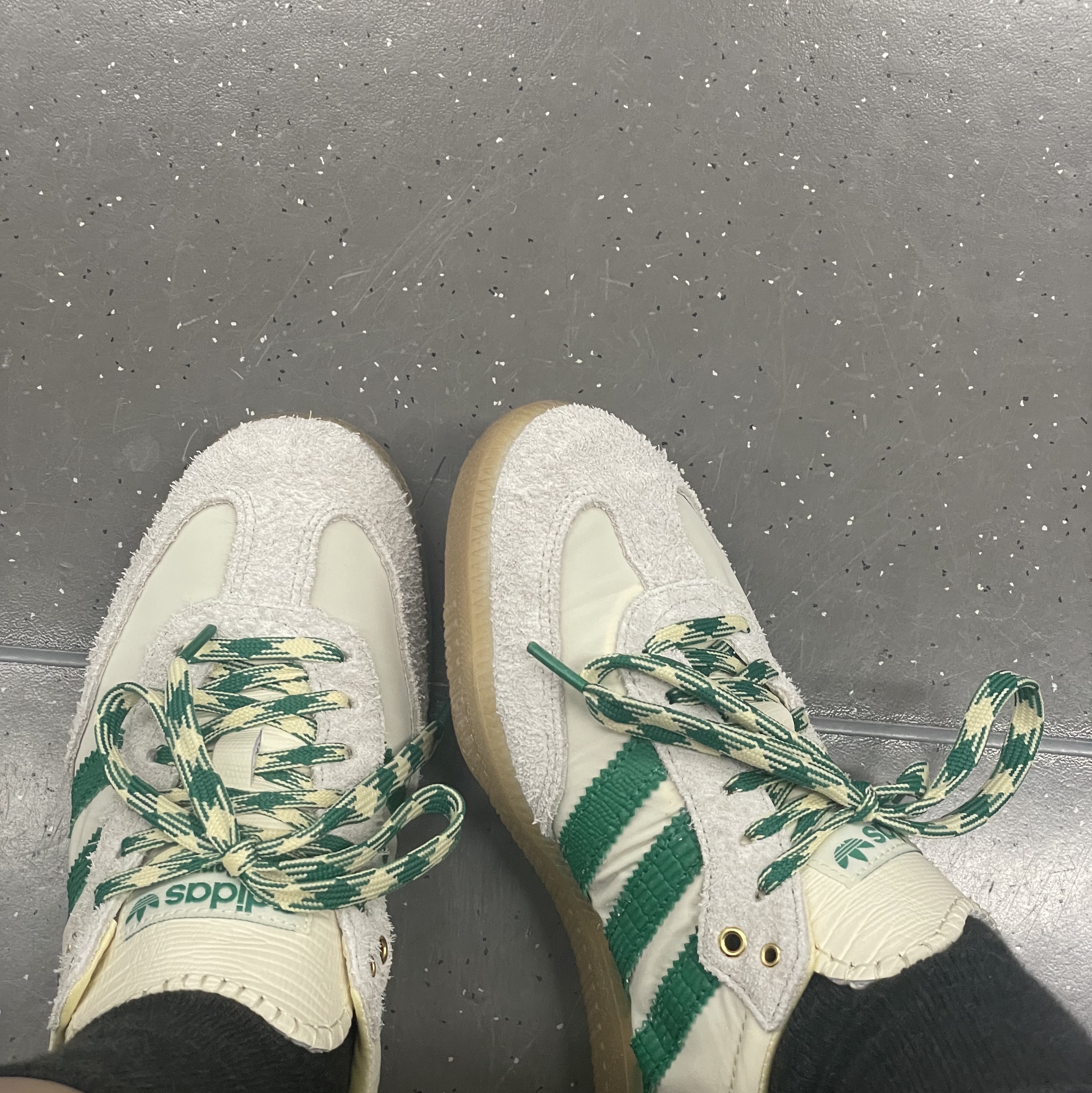 Adidas x Wales Bonner Samba Cream Green 착용 스타일