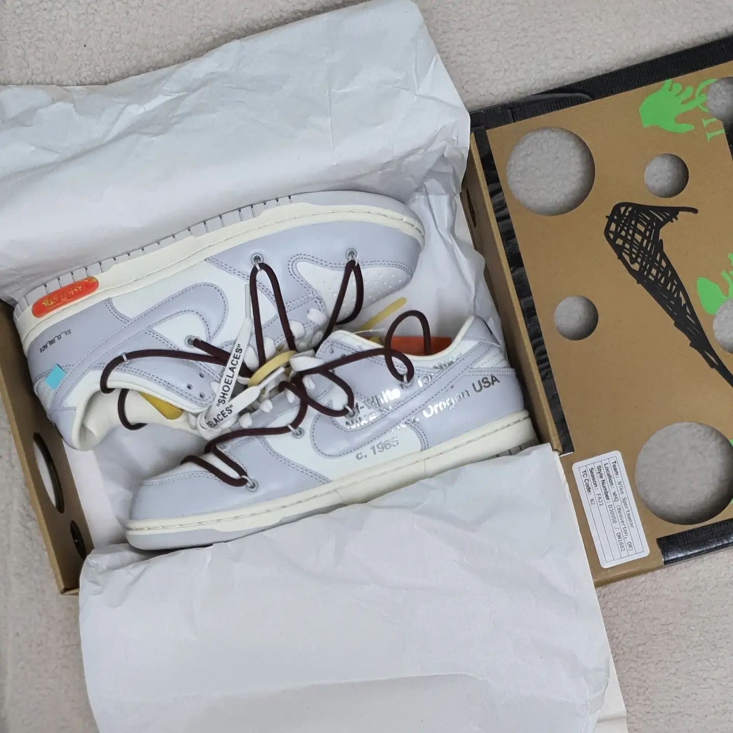 Nike x Off-White Dunk Low The 50 - Lot 46 착용 스타일 - 4
