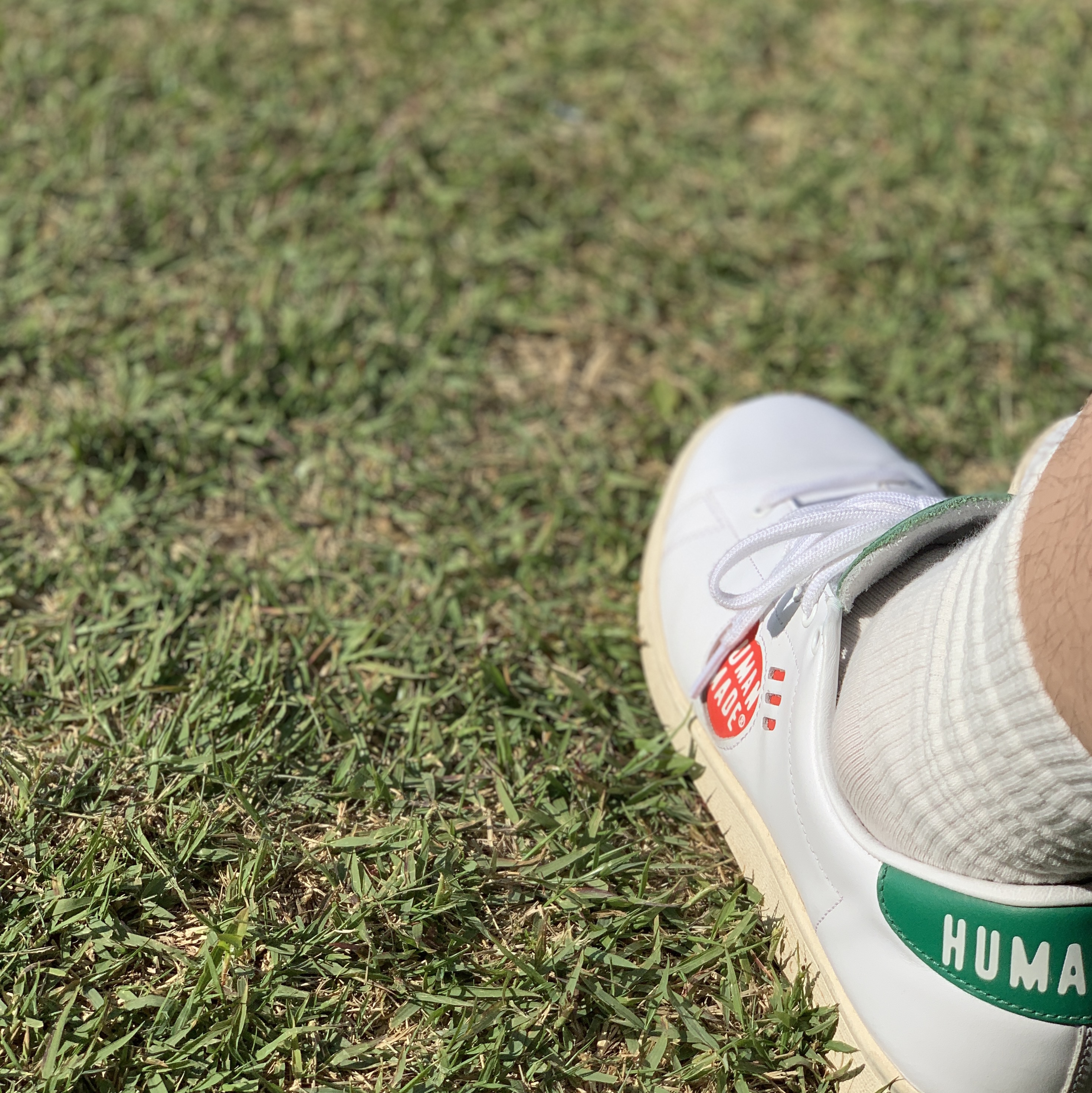 Adidas x Human Made Stan Smith White Green 착용 스타일