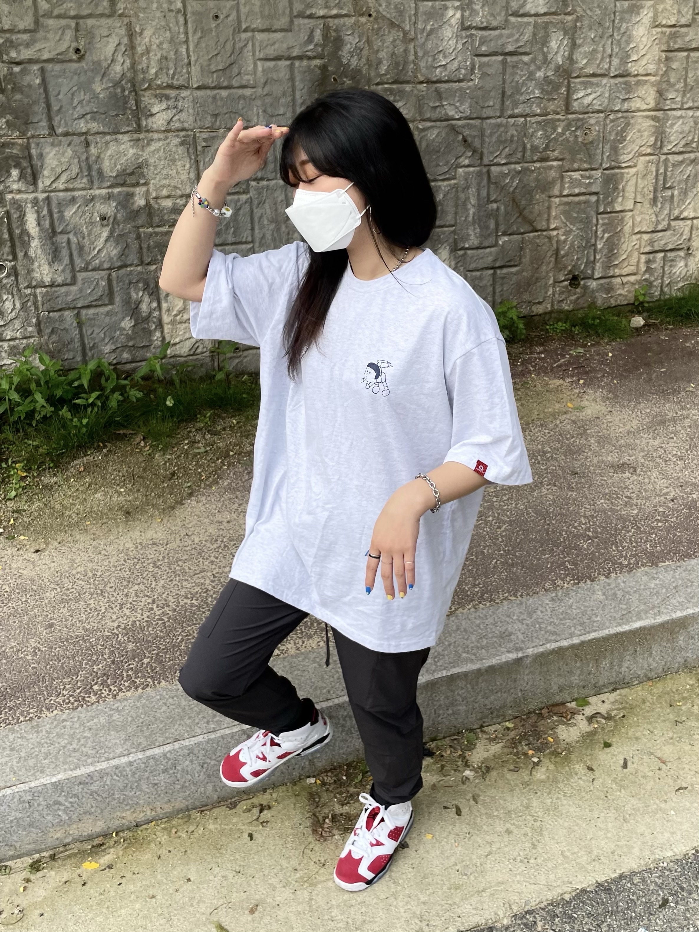 (GS) Jordan 6 Retro Carmine 2021 착용 스타일 - 4