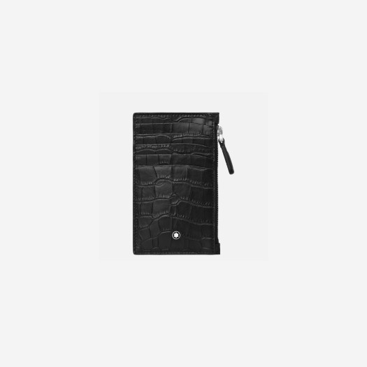 몽블랑 마이스터스튁 셀렉션 5cc 지퍼 포켓 카드 홀더 블랙