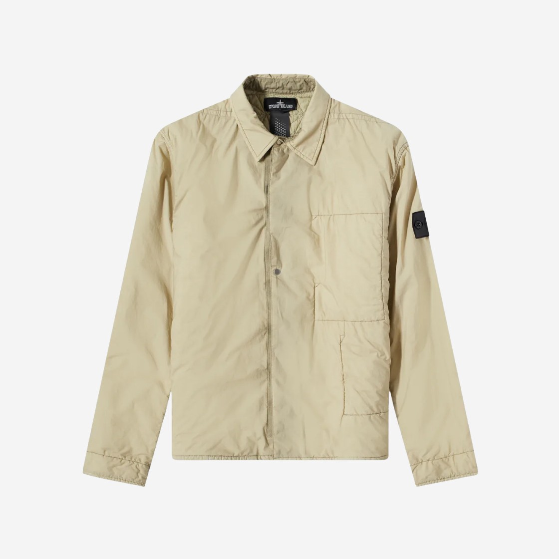 Stone Island Shadow Project 10412 HD Pelle OVO Cotton-TC Padded Overshirt Sand - 22SS 상세 이미지 1