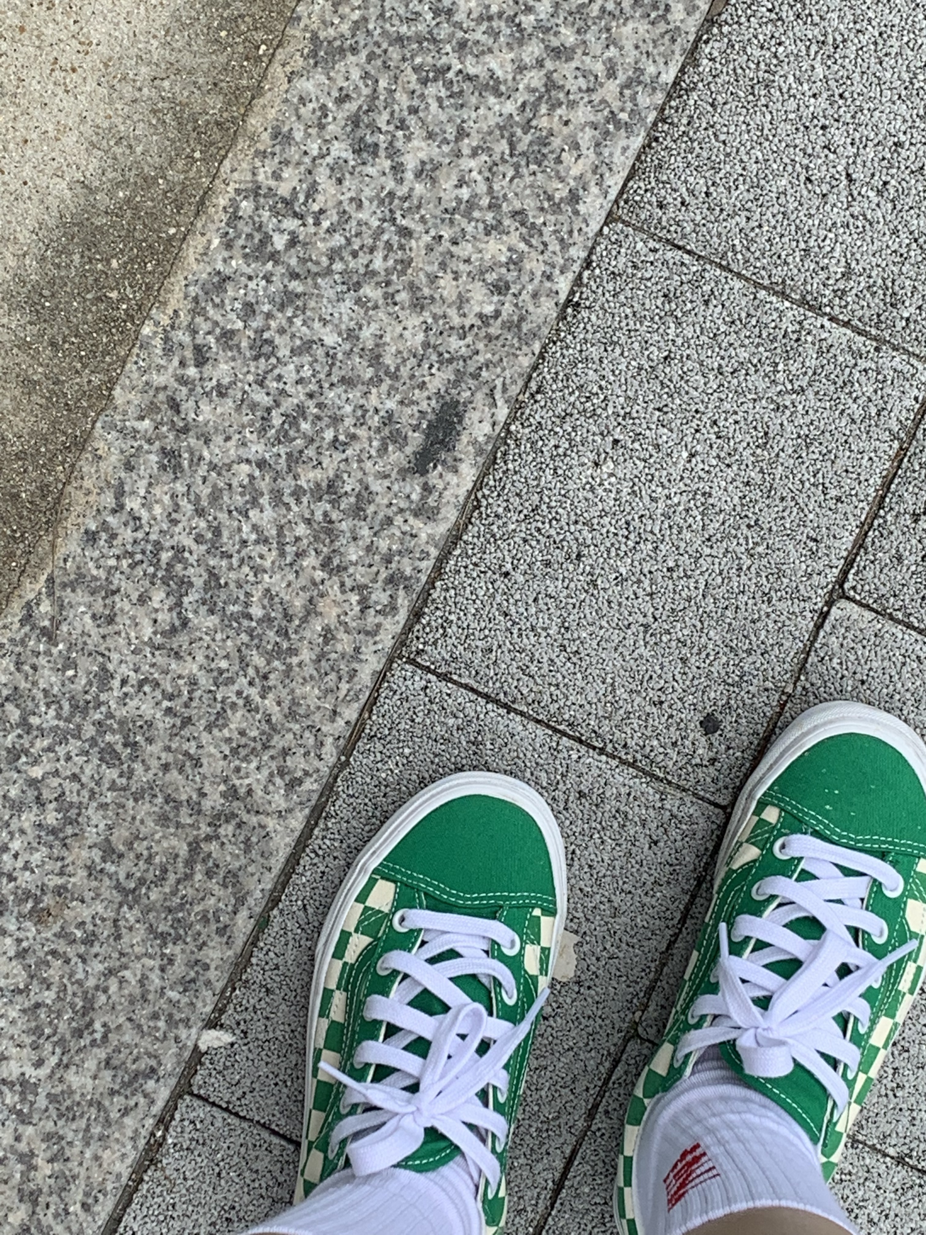 Vans Style 36 Checkerboard Jolly Green 착용 스타일