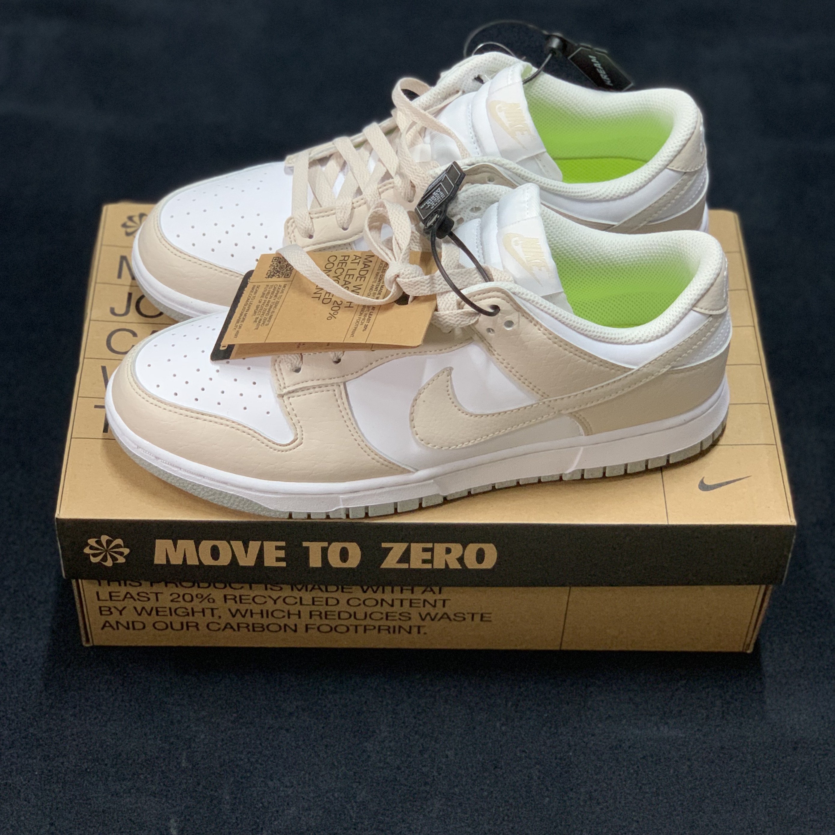(W) Nike Dunk Low Next Nature Light Orewood Brown 착용 스타일 - 1