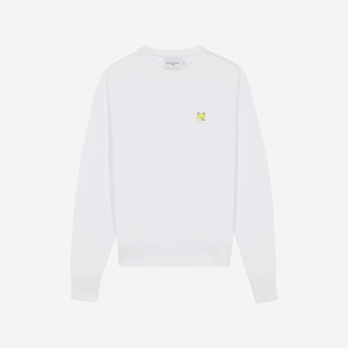 메종 키츠네 모노크롬 폭스 헤드 패치 클래식 스웨트셔츠 화이트 | Maison Kitsune | KREAM Maison Kitsune Monochrome Fox Head... 