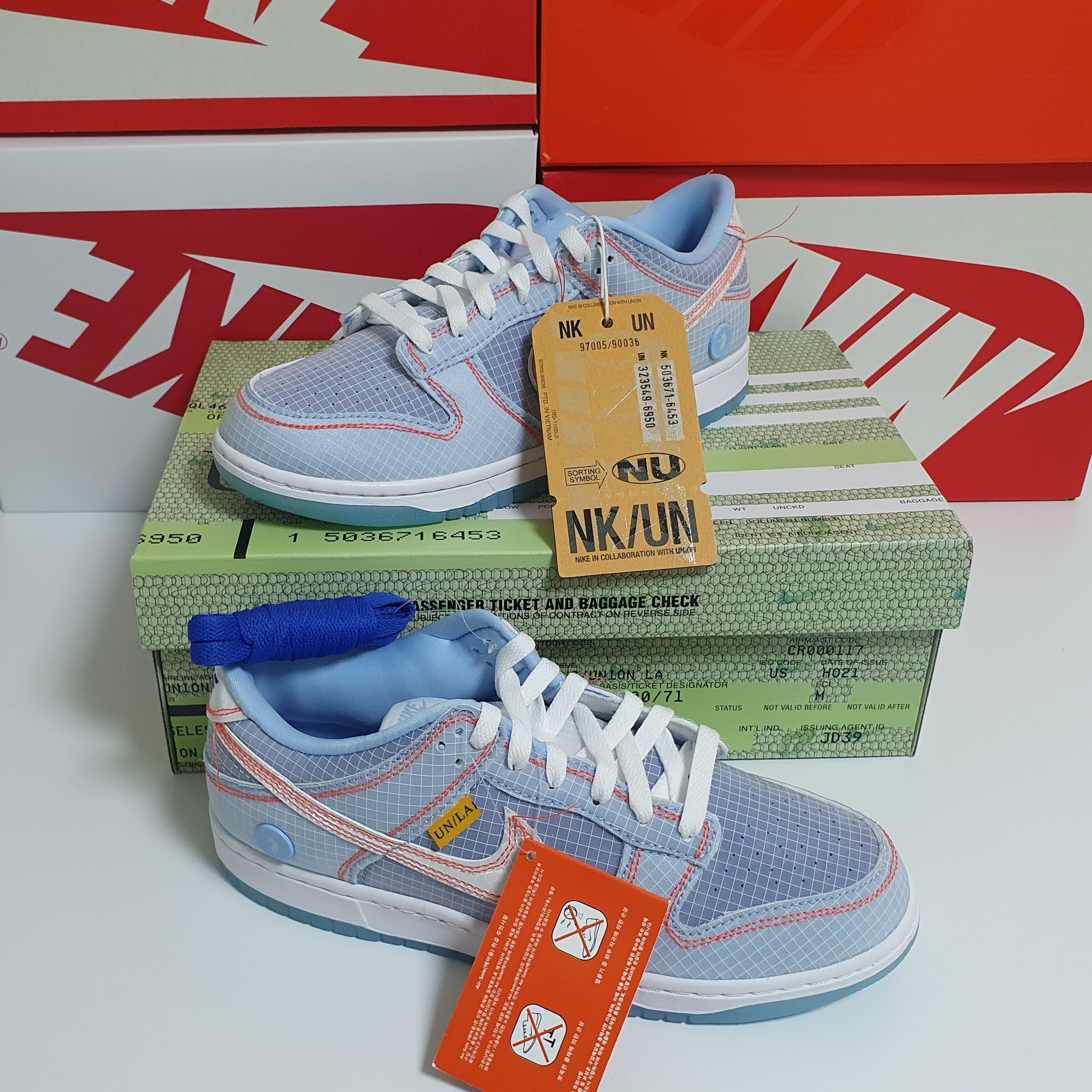 Nike x Union Dunk Low Passport Pack Argon 착용 스타일