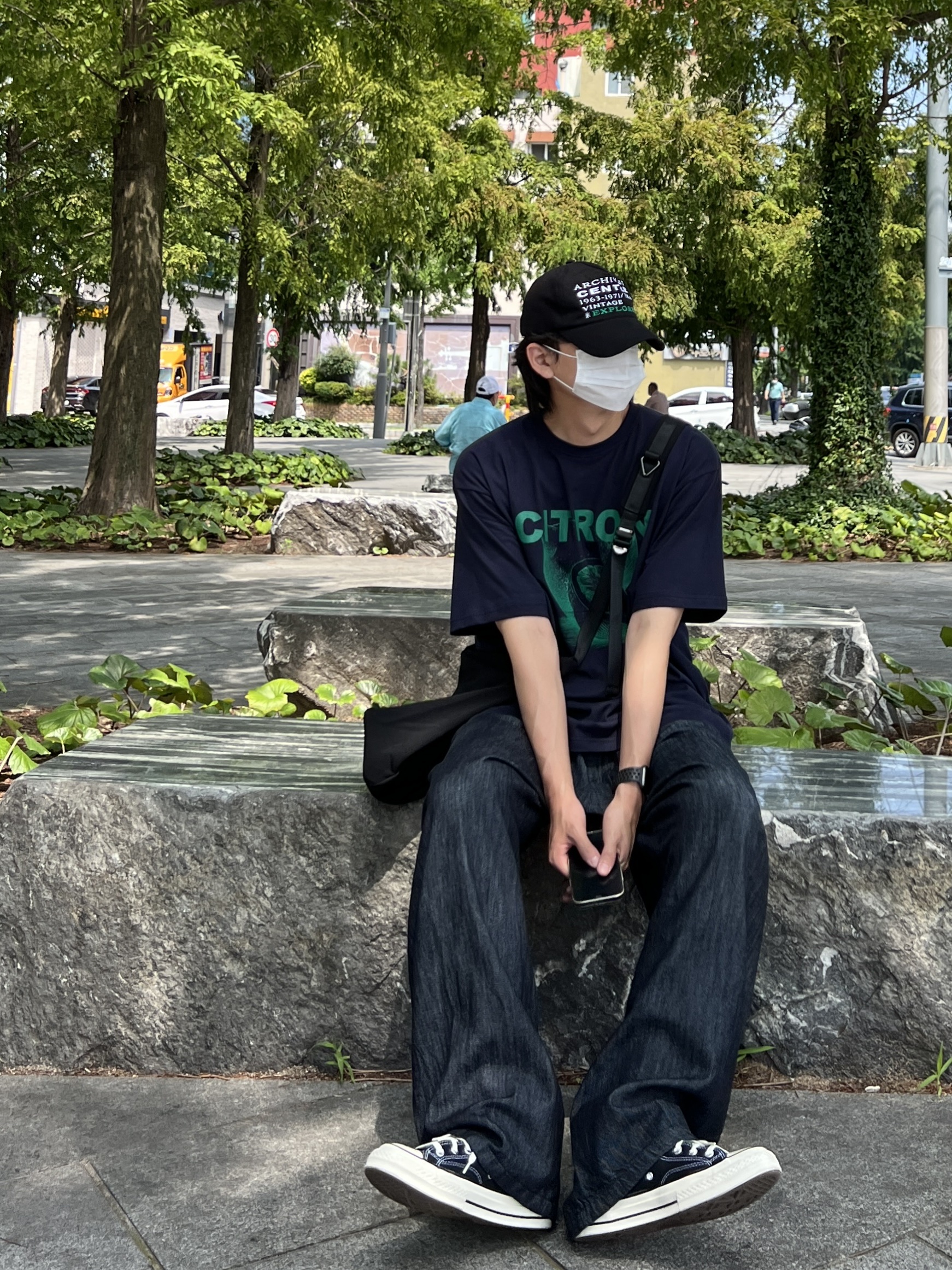 Converse Chuck 70 Hi Black 착용 스타일