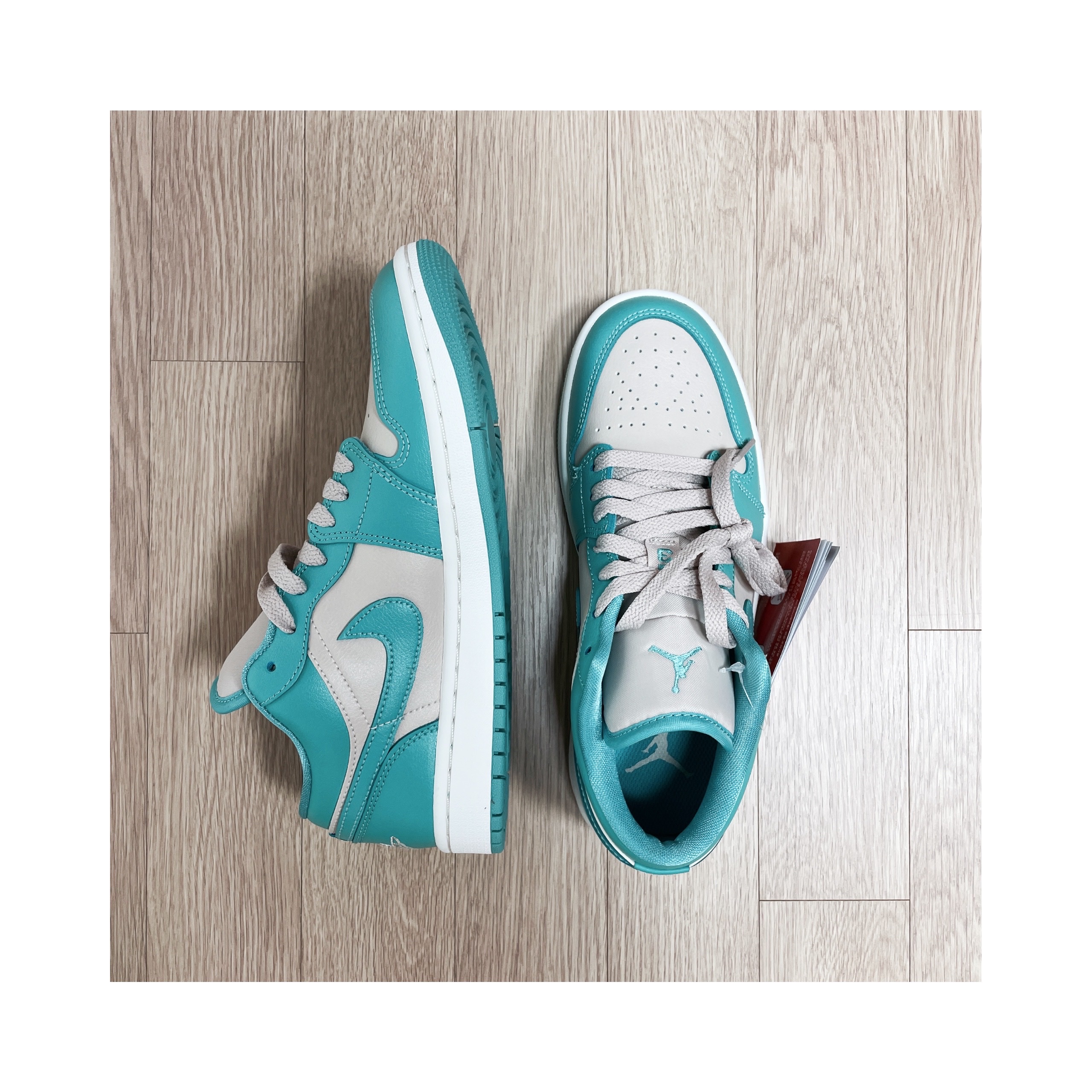 (W) Jordan 1 Low Sanddrift Washed Teal 착용 스타일