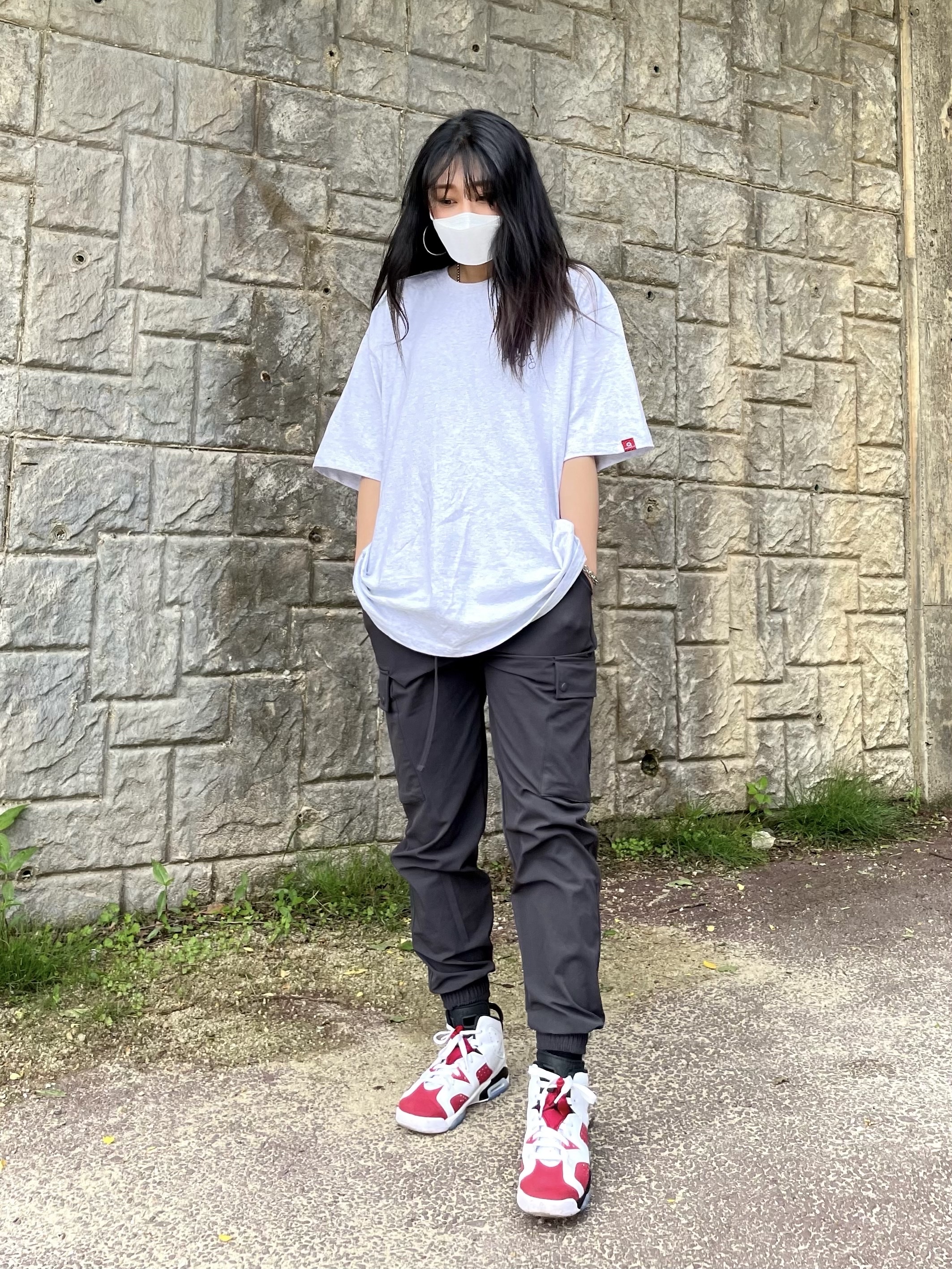(GS) Jordan 6 Retro Carmine 2021 착용 스타일 - 3