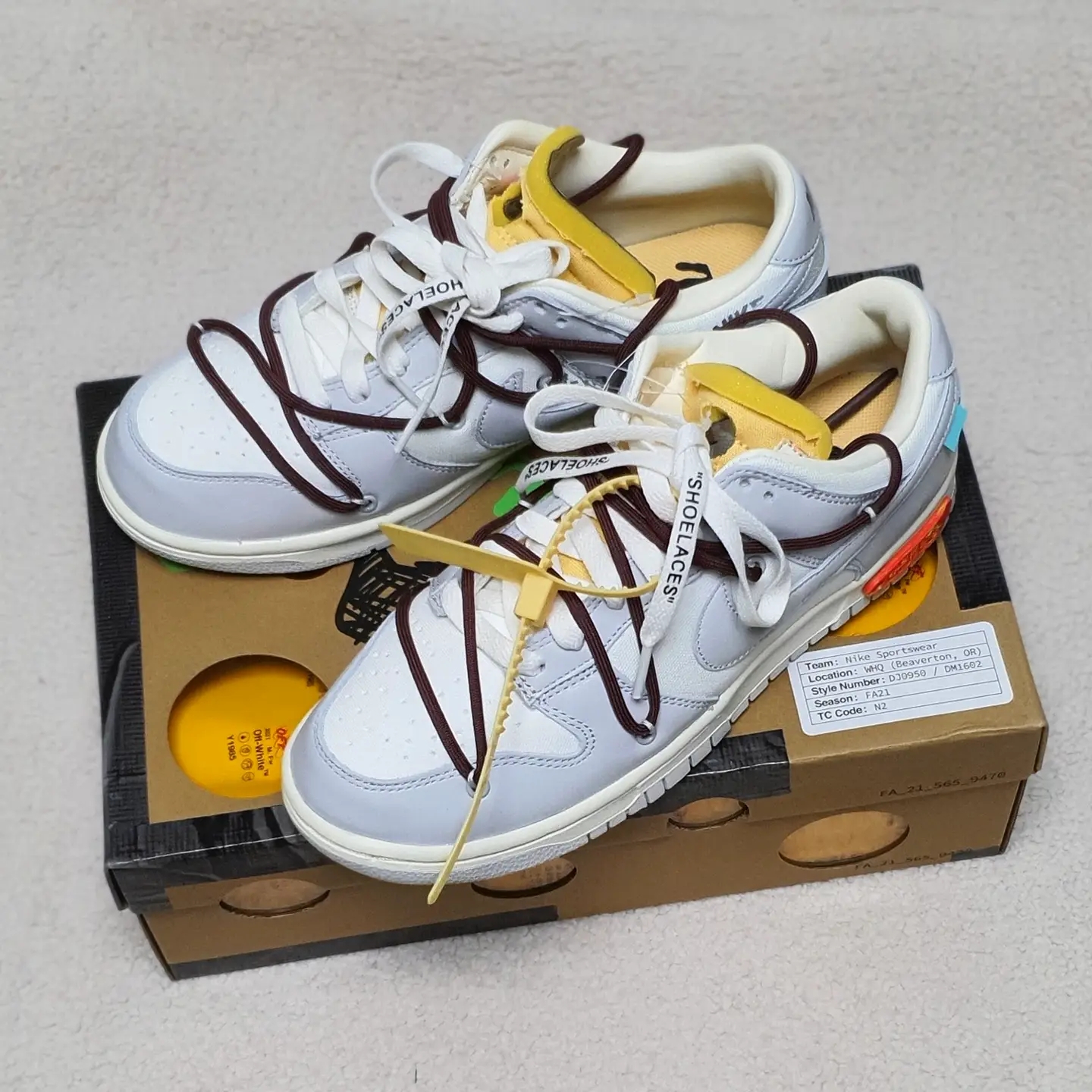 Nike x Off-White Dunk Low The 50 - Lot 46 착용 스타일 - 1
