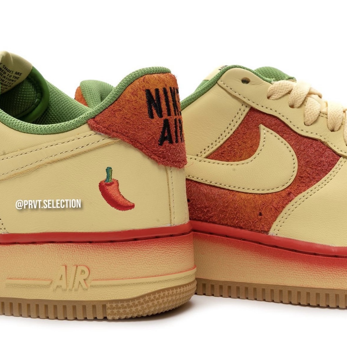 Nike Air Force 1 '07 Lemon Wash University Red 착용 스타일 - 5