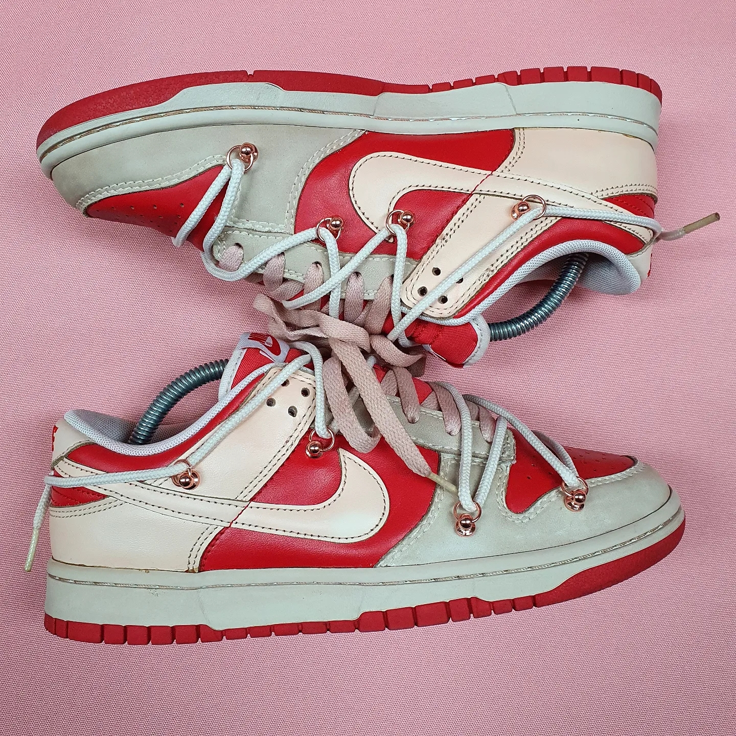 Nike Dunk Low Retro Championship Red 착용 스타일 - 4