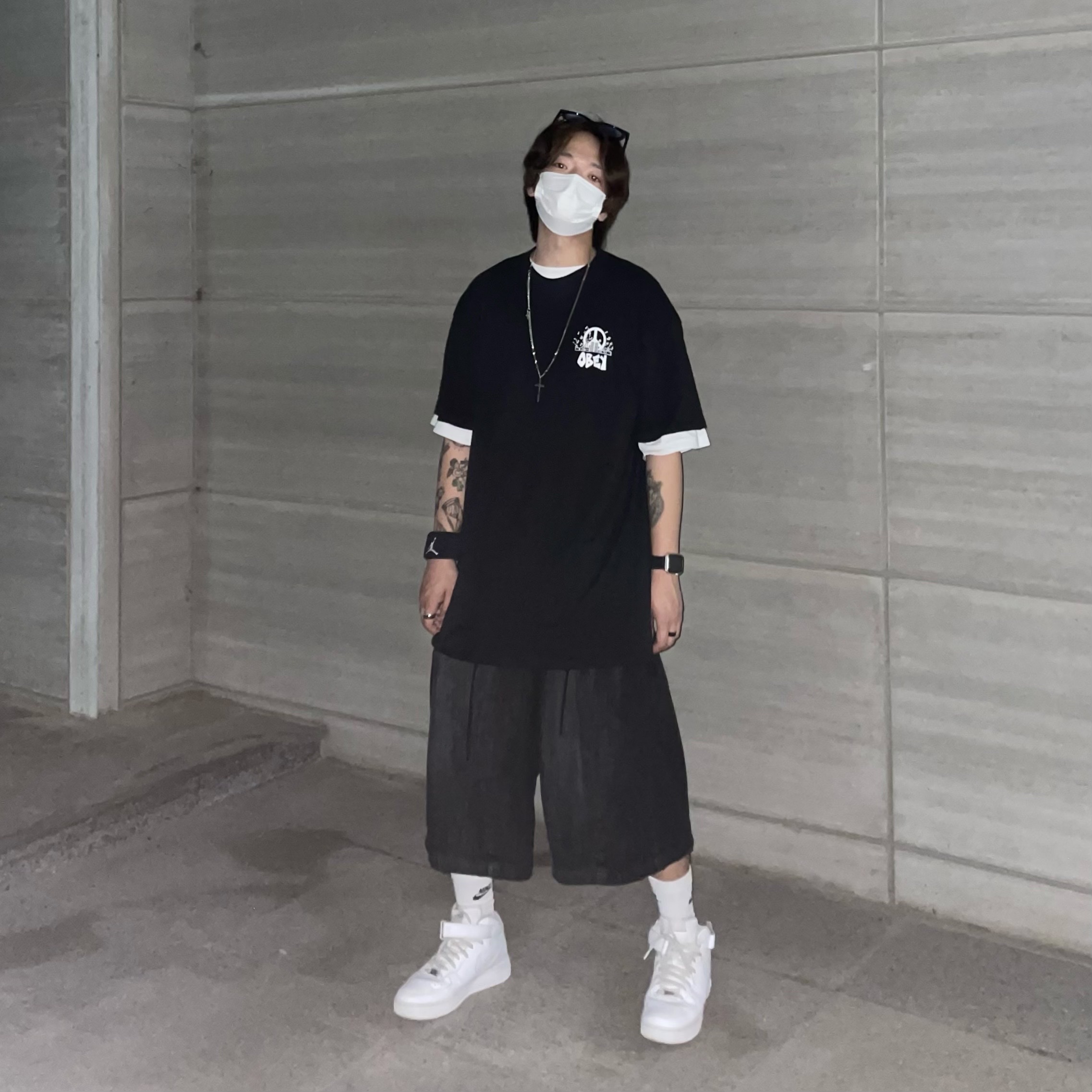 Nike Air Force 1 Mid '07 White 착용 스타일