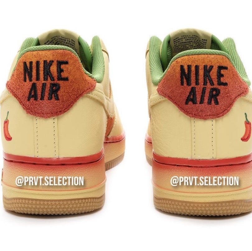 Nike Air Force 1 '07 Lemon Wash University Red 착용 스타일 - 4