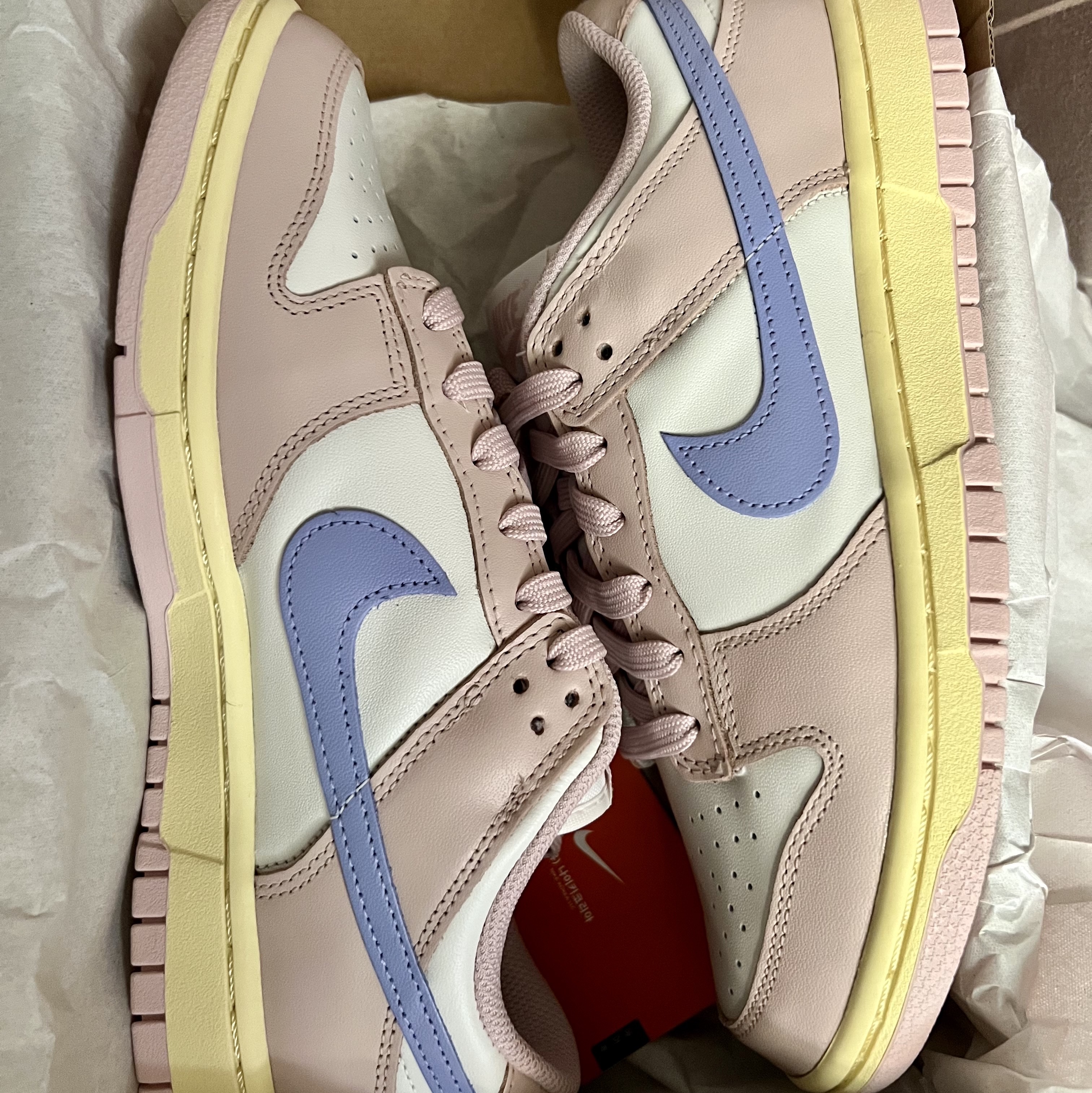 (W) Nike Dunk Low Pink Oxford 착용 스타일