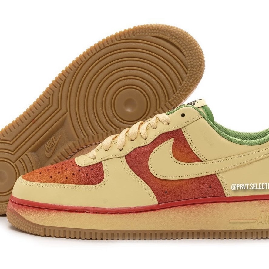 Nike Air Force 1 '07 Lemon Wash University Red 착용 스타일 - 2