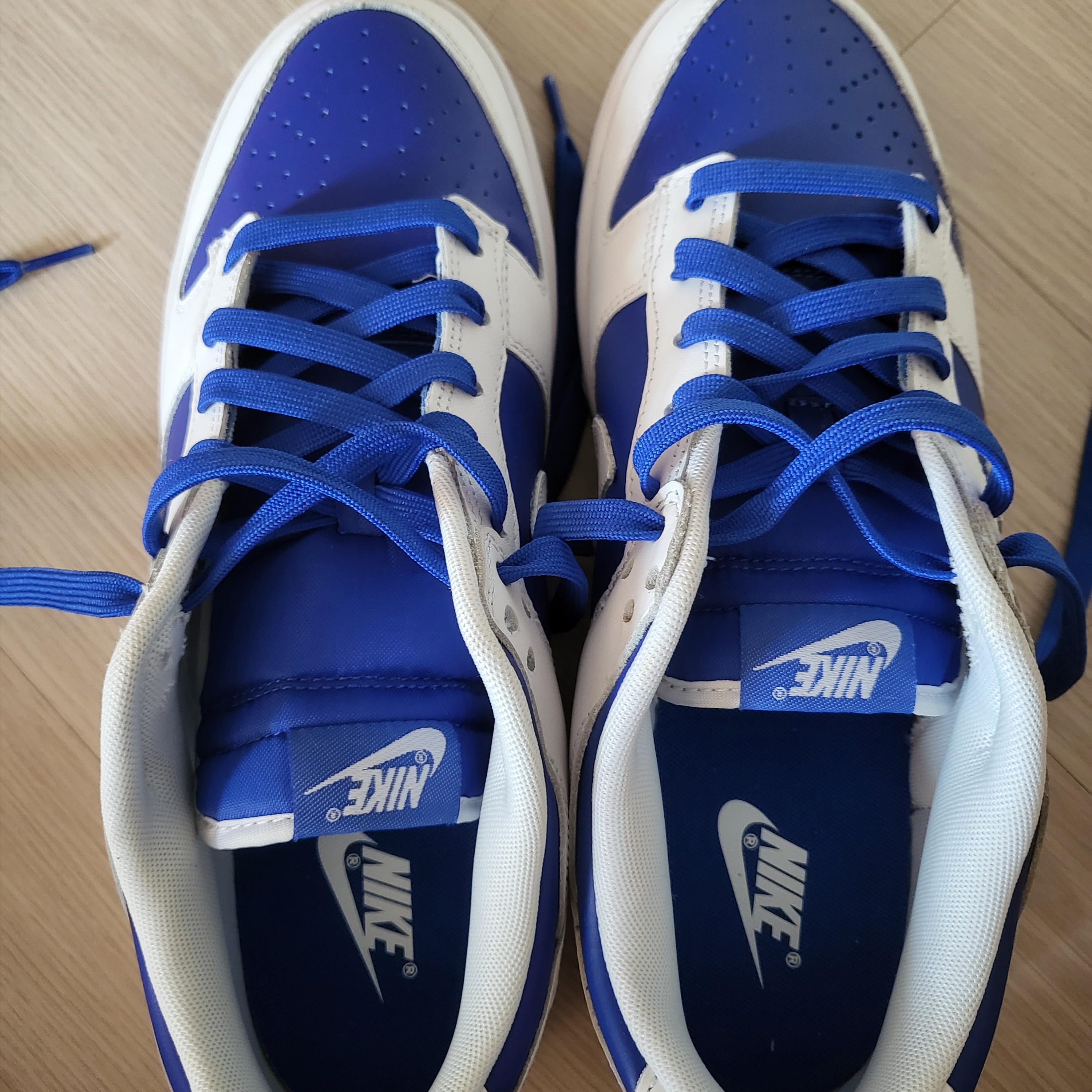 Nike Dunk Low Retro Racer Blue and White 착용 스타일