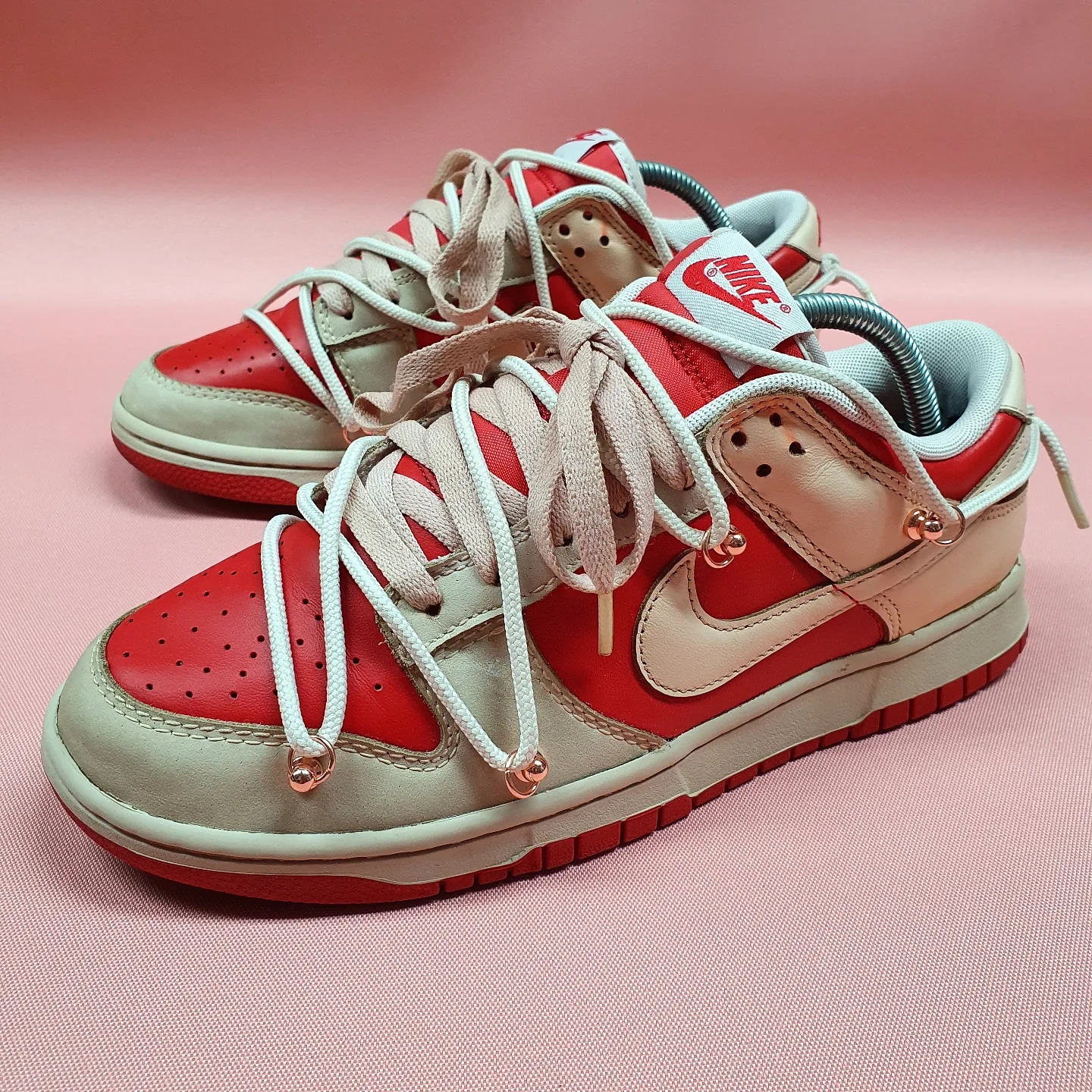 Nike Dunk Low Retro Championship Red 착용 스타일 - 2