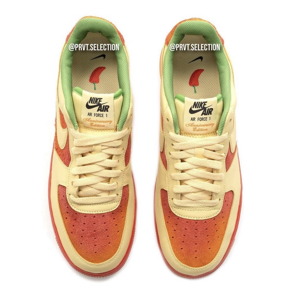Nike Air Force 1 '07 Lemon Wash University Red 착용 스타일 - 3