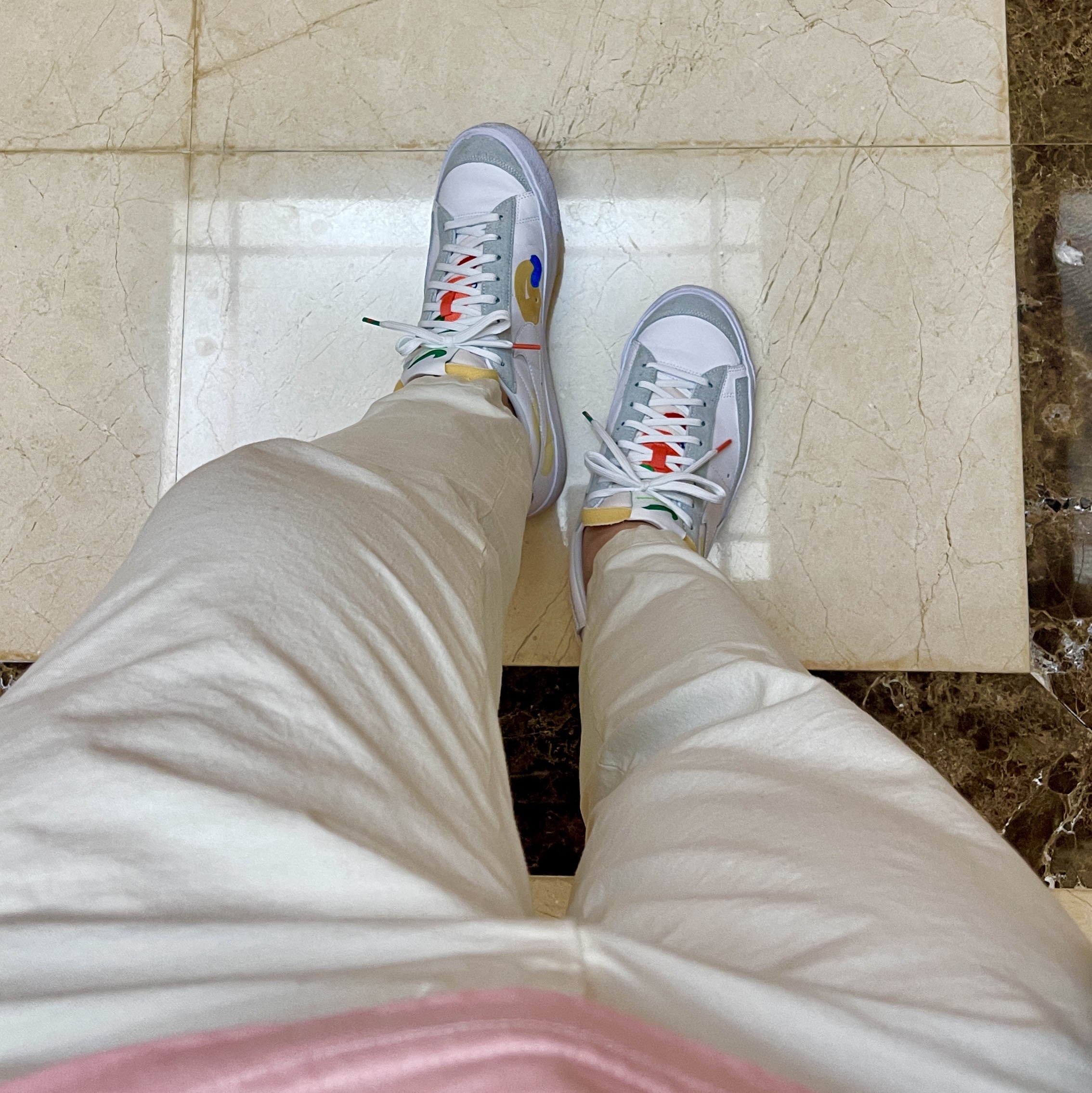 Nike x Mayumi Yamase Blazer Low '77 Flyleather Triple White 착용 스타일