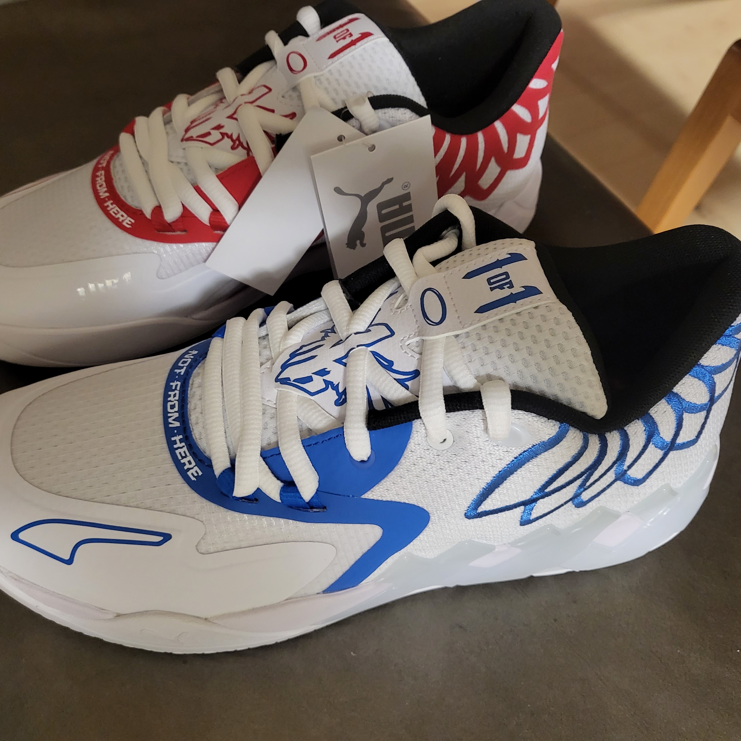 Puma MB.01 White High Risk Red 착용 스타일 - 2