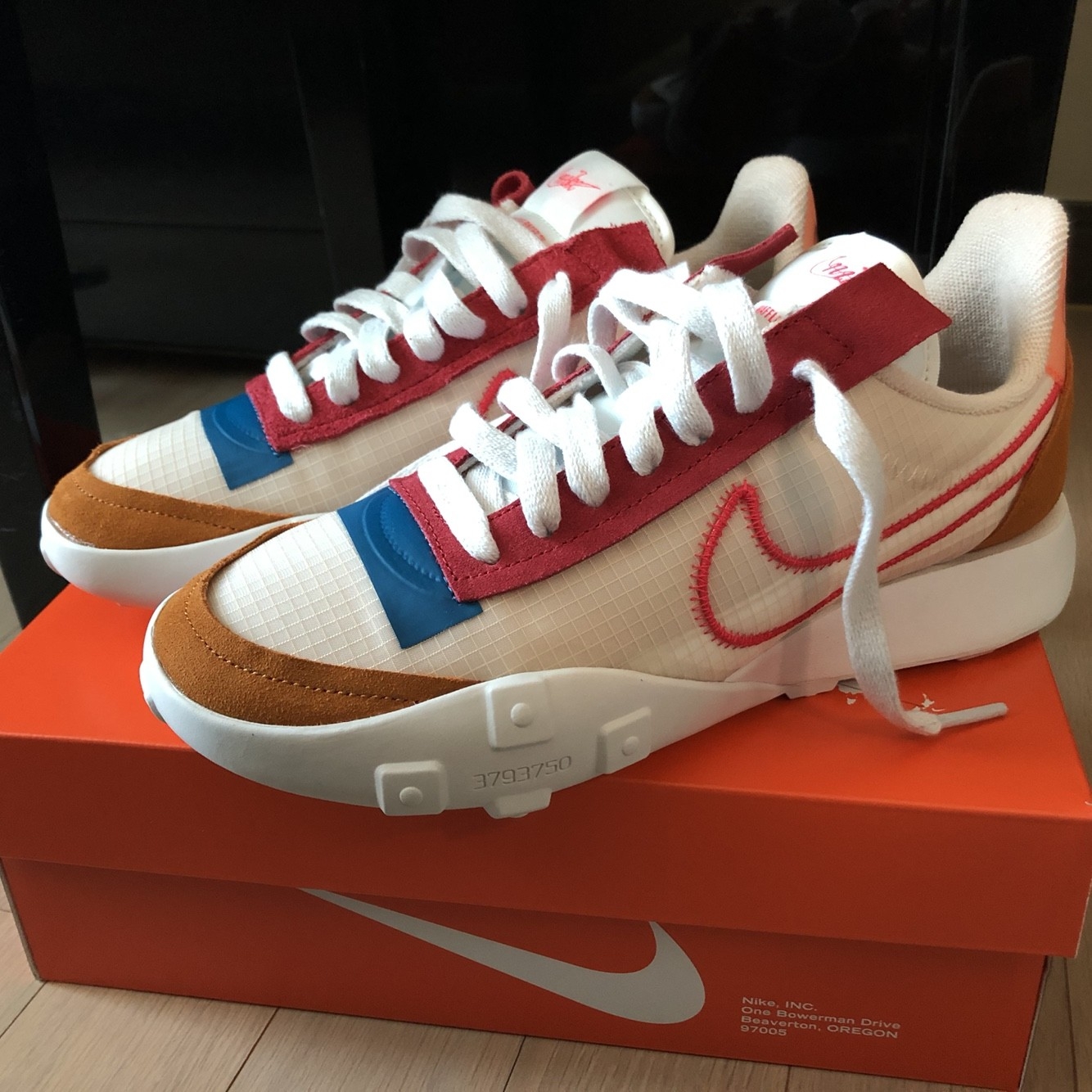 (W) Nike Waffle Racer 2X Pearl White 착용 스타일 - 2