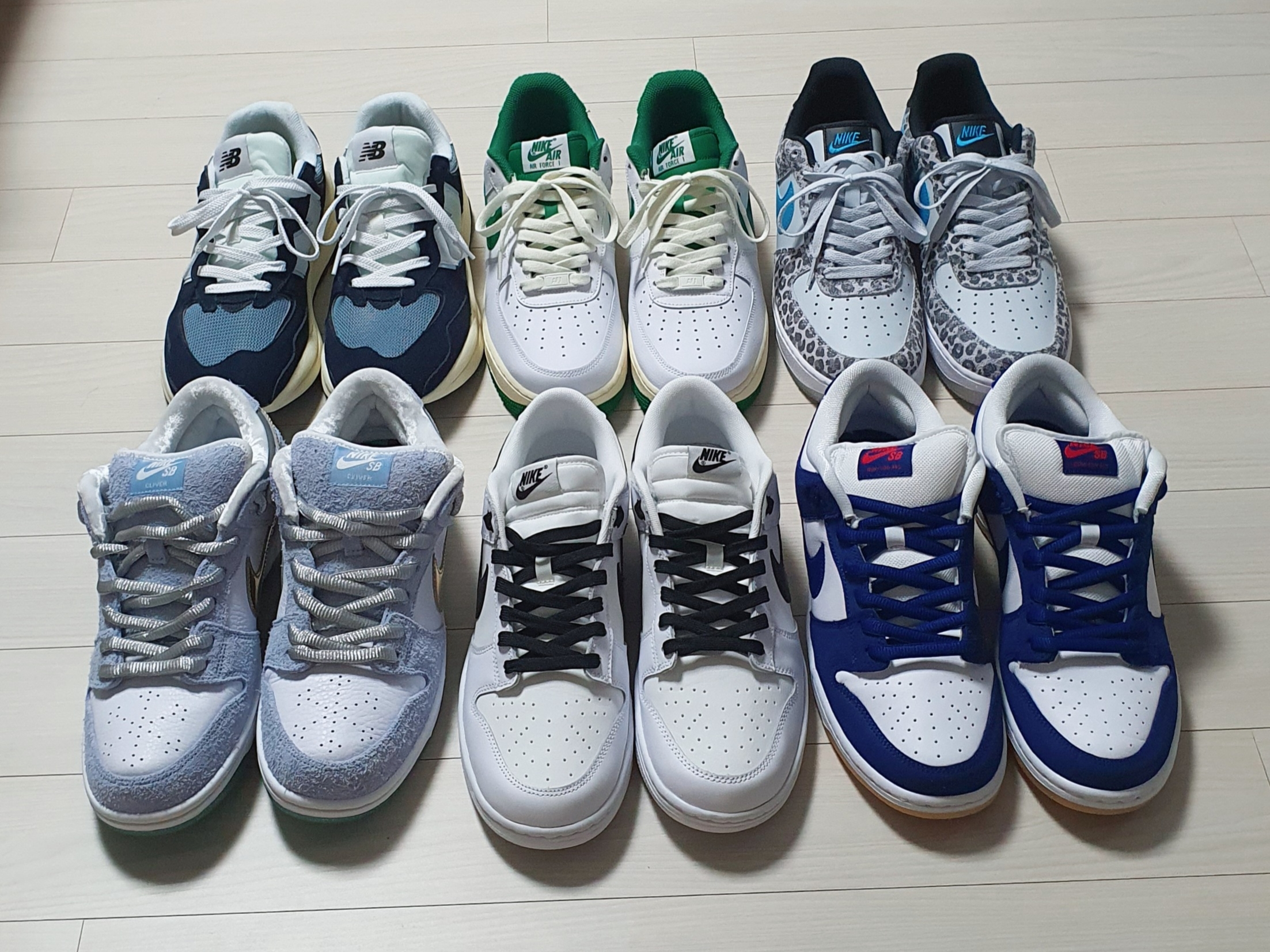 Nike SB Dunk Low Pro Premium Deep Royal Blue, Nike Dunk Low Retro Summit White 착용 스타일 - 2