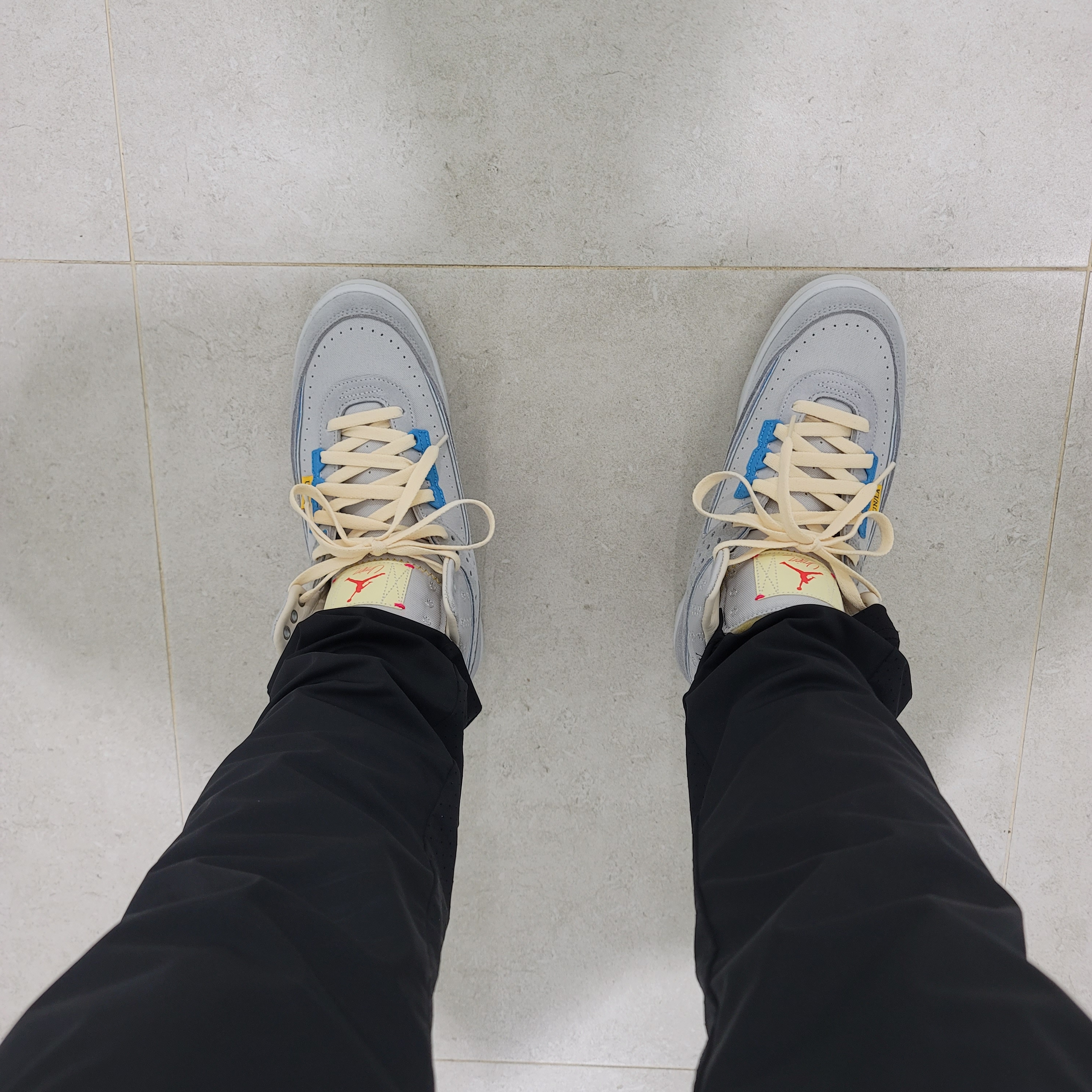 Jordan 2 x Union Retro SP Grey Fog 착용 스타일