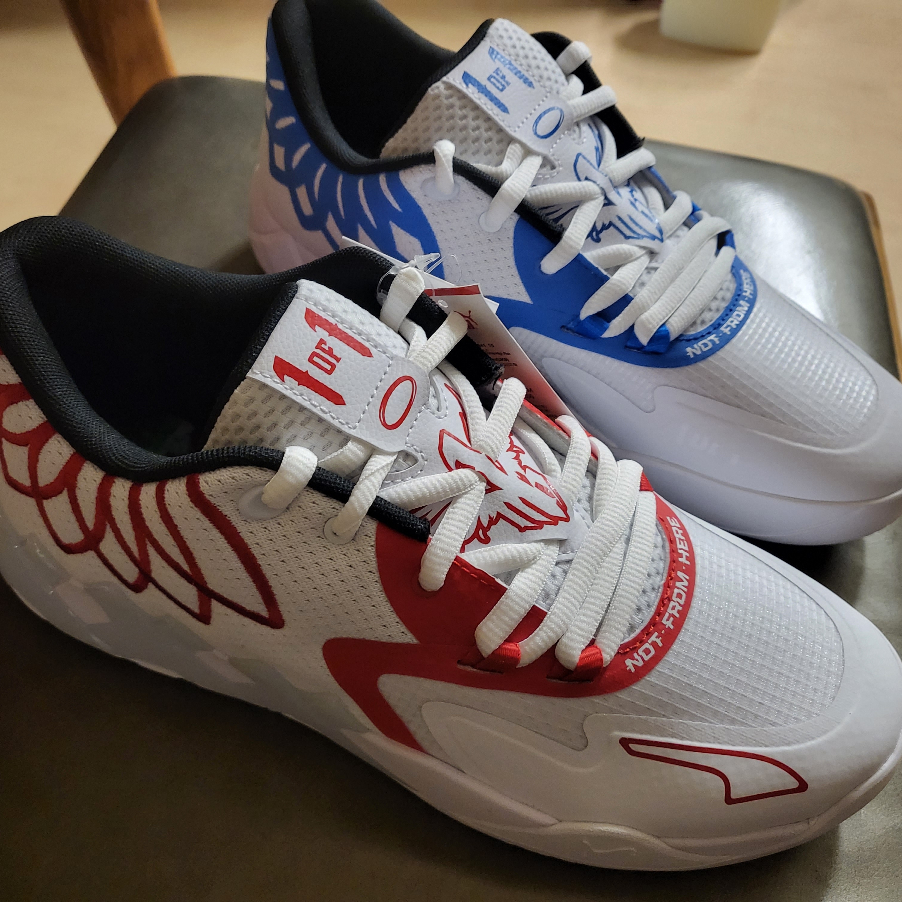 Puma MB.01 White High Risk Red 착용 스타일 - 3