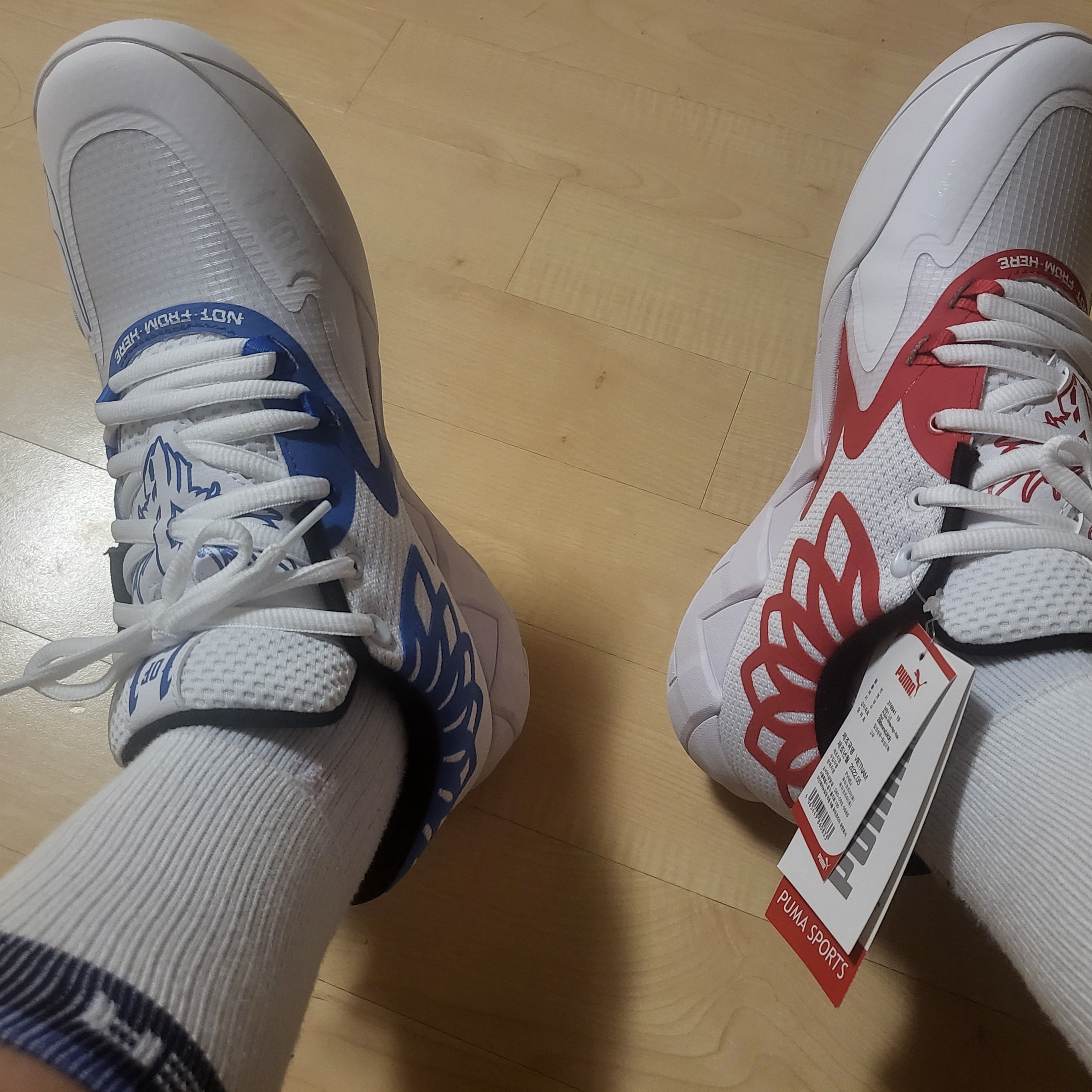 Puma MB.01 White High Risk Red 착용 스타일 - 5