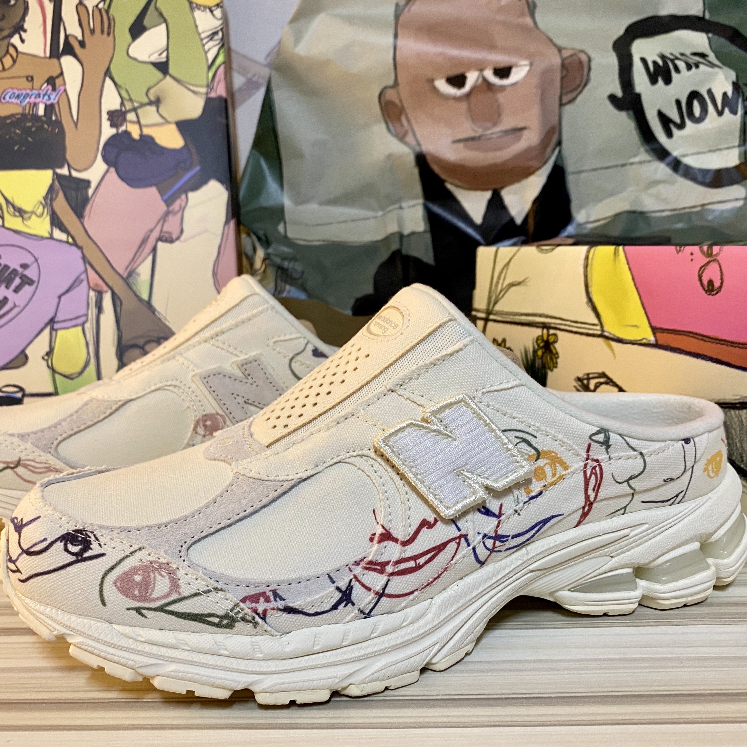 New Balance x Bryant Giles 2002R Mule What Now? 착용 스타일 - 4