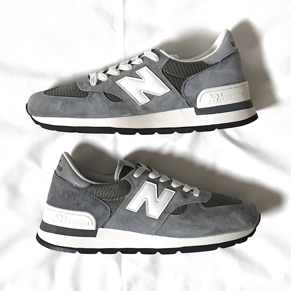 New Balance 990v1 Made in USA Grey White 착용 스타일