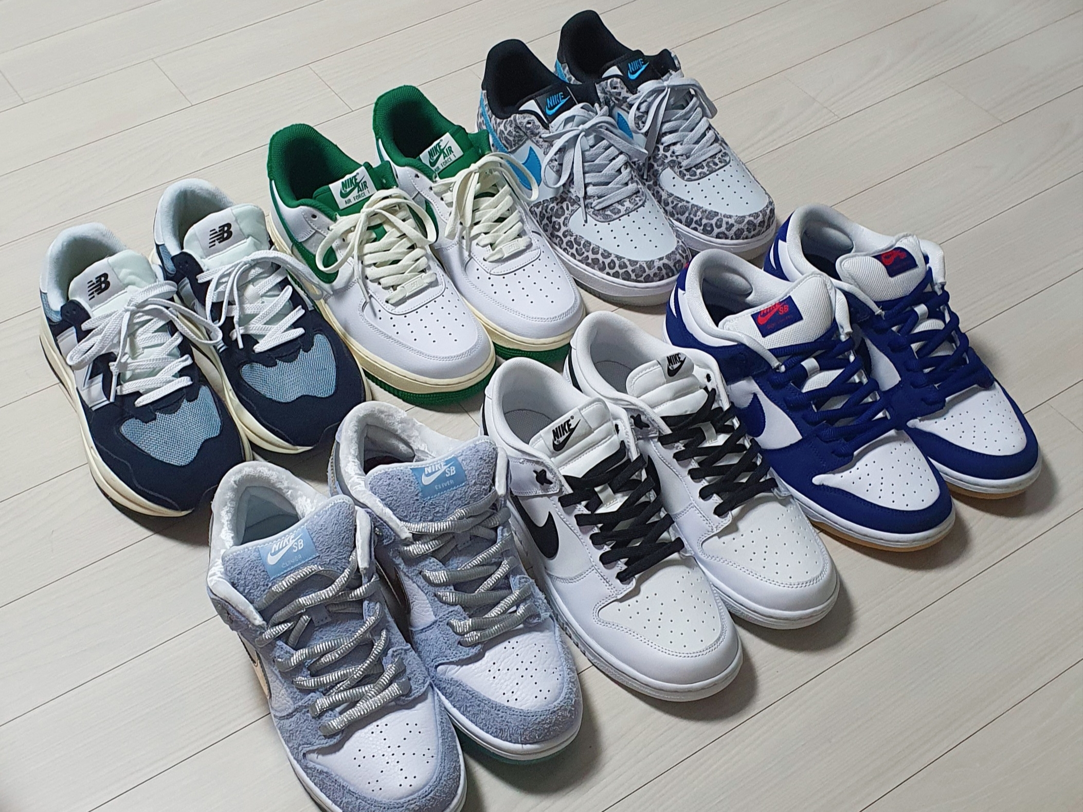 Nike SB Dunk Low Pro Premium Deep Royal Blue, Nike Dunk Low Retro Summit White 착용 스타일 - 4