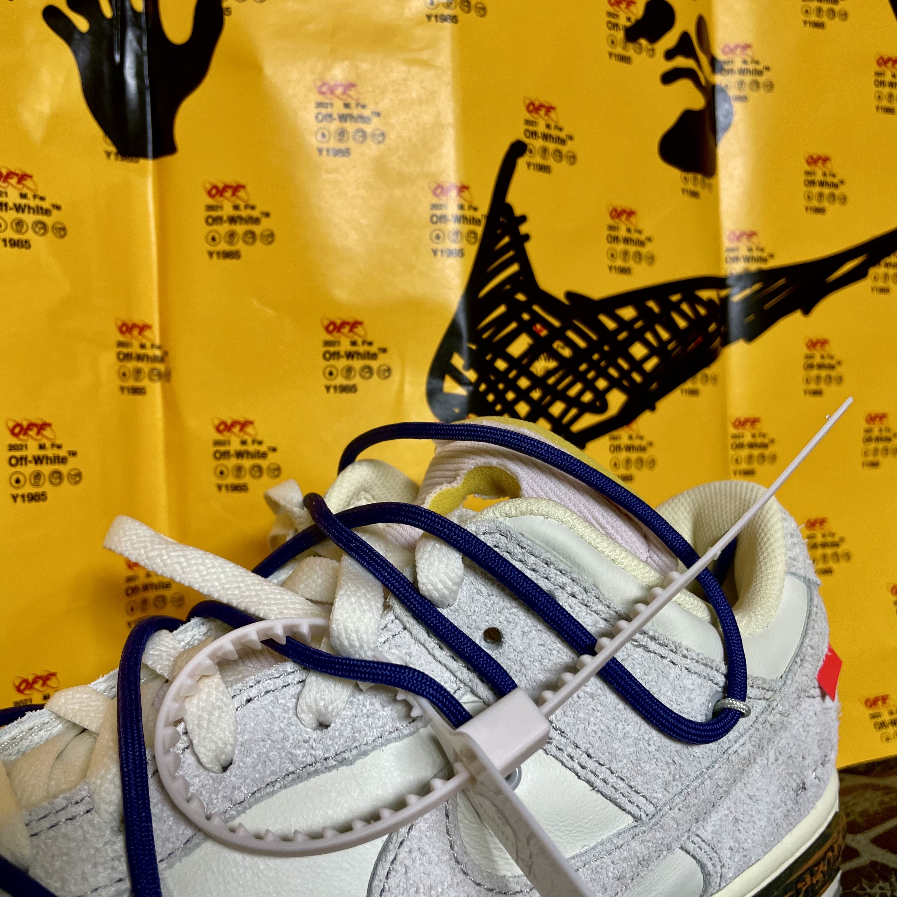 Nike x Off-White Dunk Low The 50 - Lot 18 착용 스타일 - 2