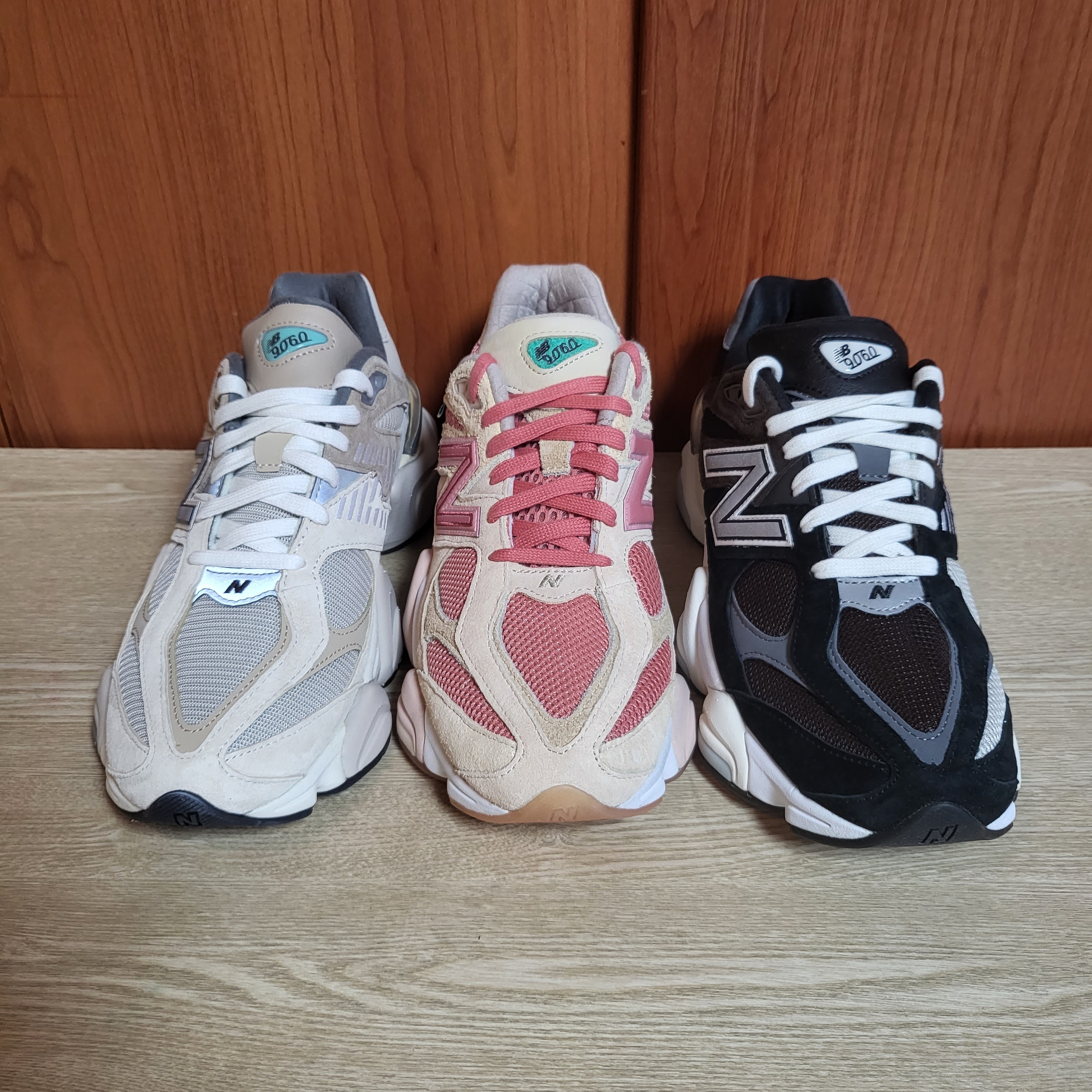New Balance 9060 Sea Salt, New Balance x Joe Freshgoods 9060 Inside Voices Penny Cookie Pink 착용 스타일 - 3
