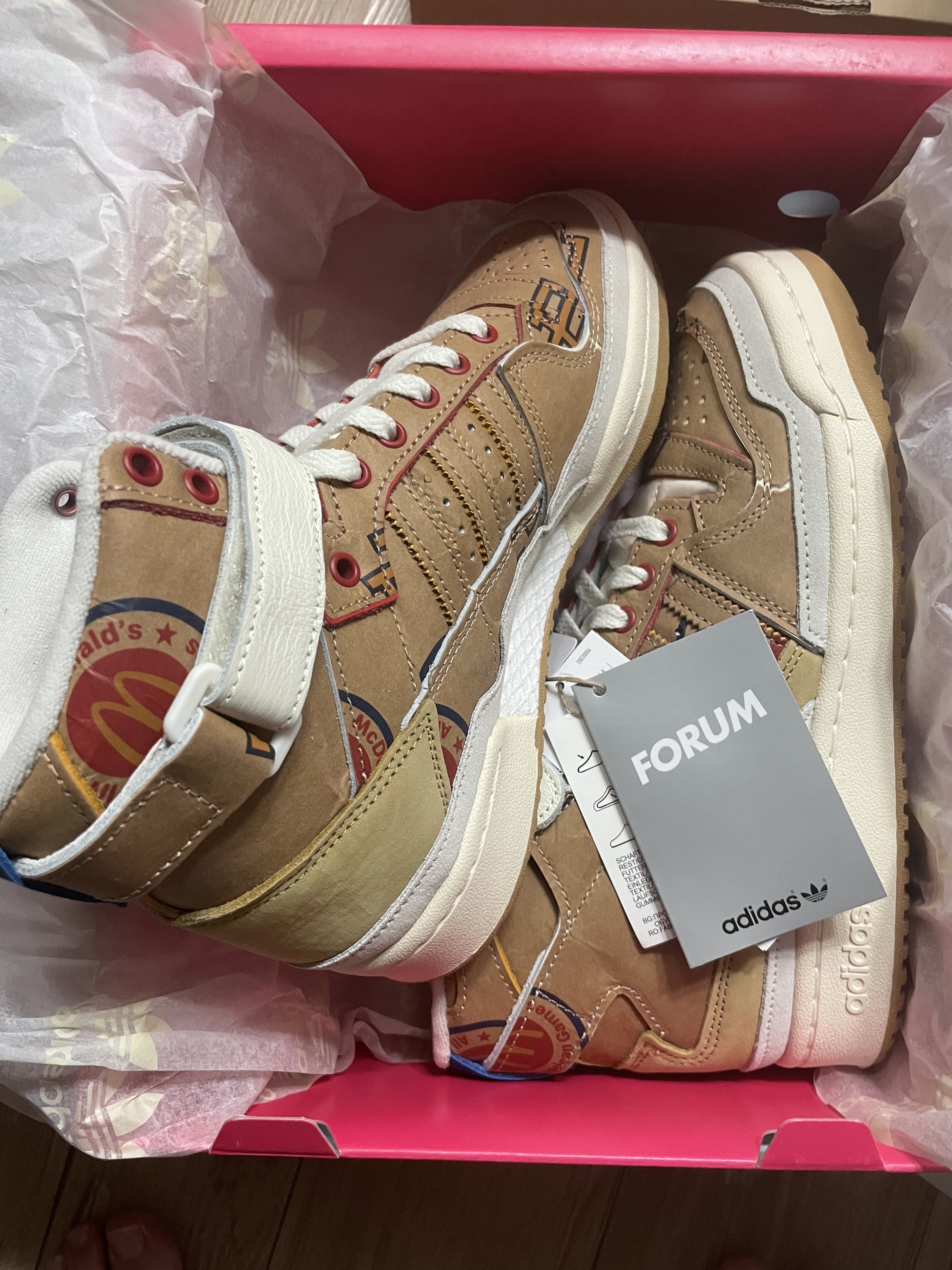 Adidas x Eric Emanuel Forum 84 High McDonald's All American Paper Bag 착용 스타일 - 5