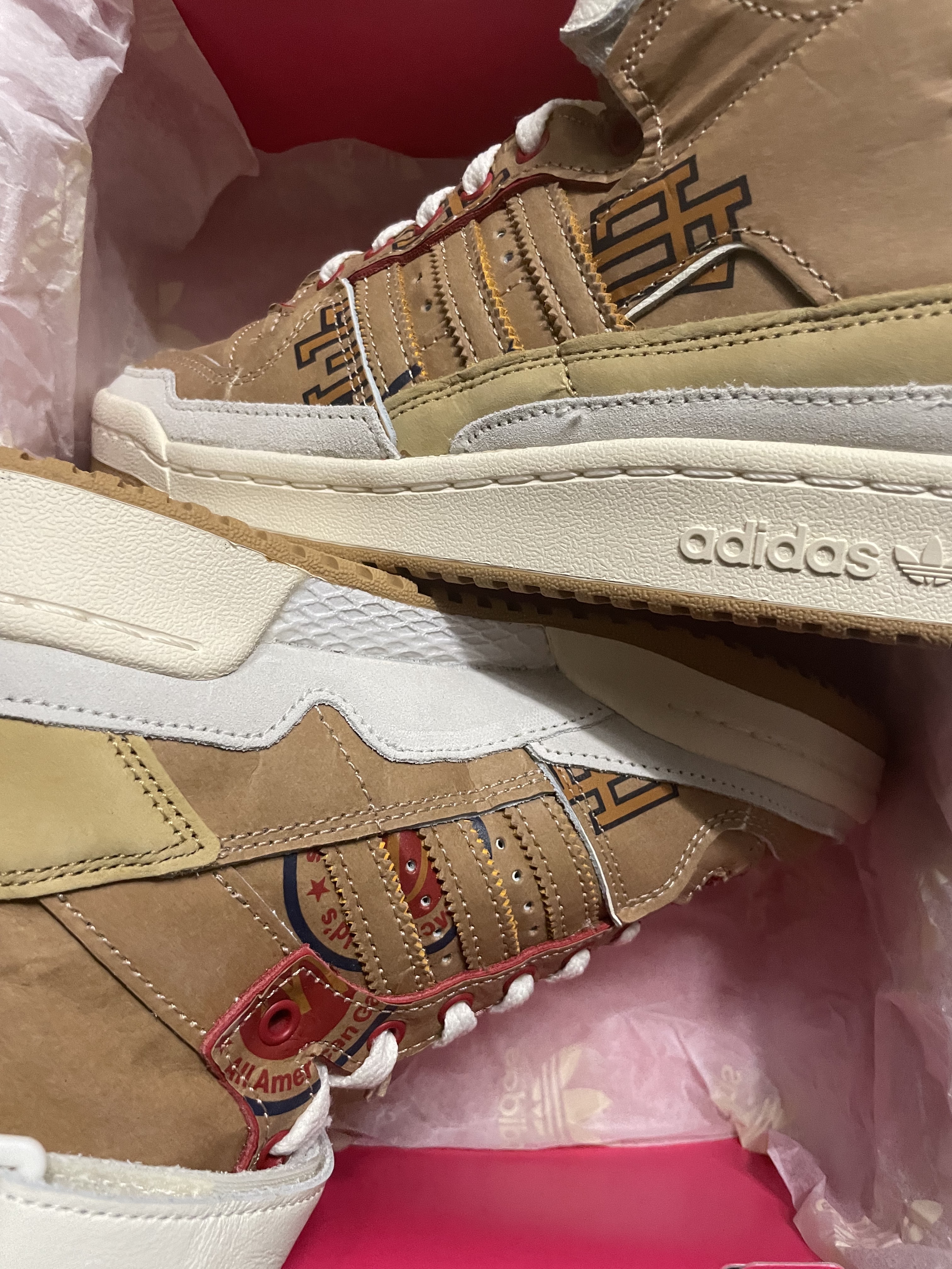 Adidas x Eric Emanuel Forum 84 High McDonald's All American Paper Bag 착용 스타일 - 4