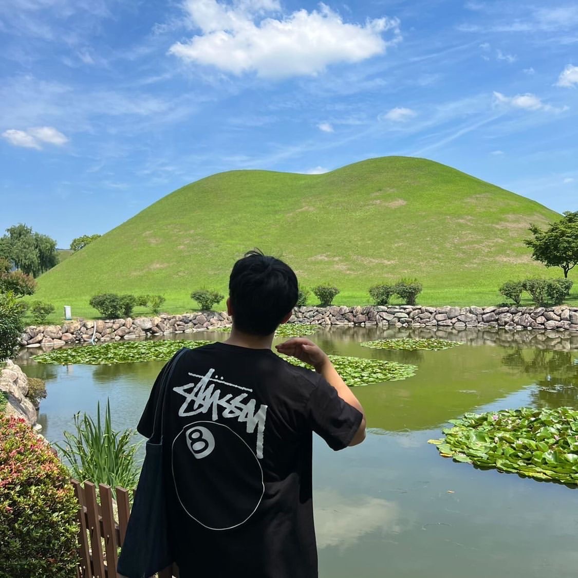 Stussy 8 Ball T-Shirt Black - 22SS 착용 스타일 - 1