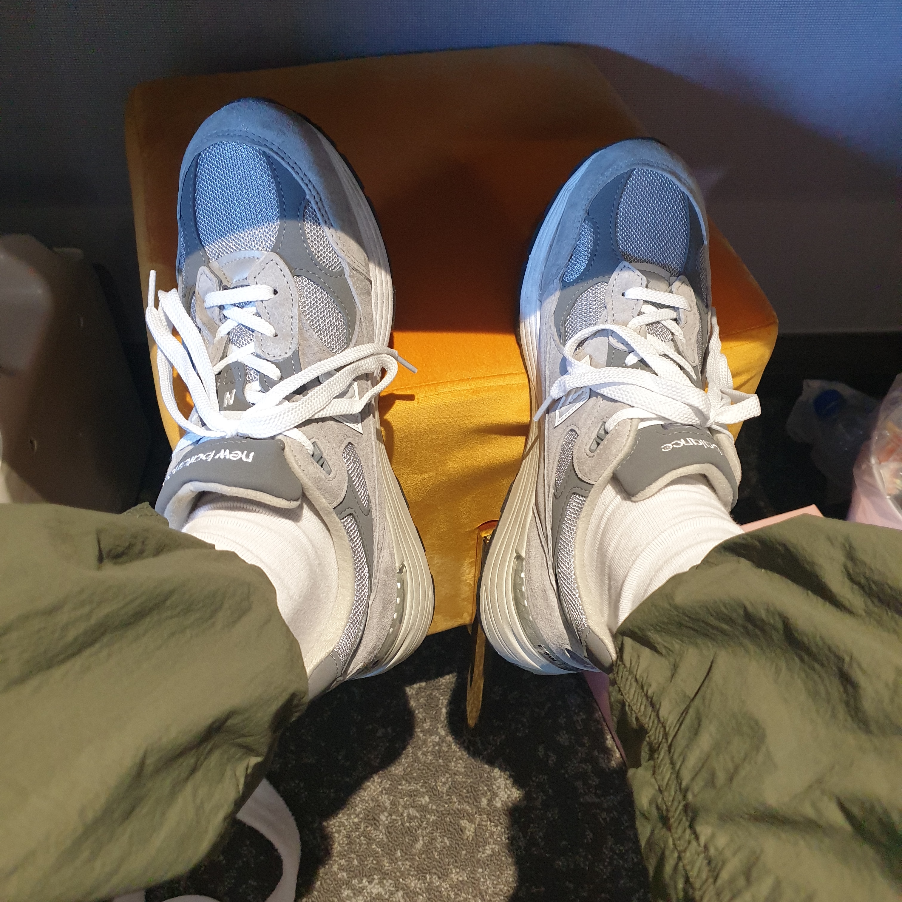 New Balance 992 Made in USA Grey - D Standard 착용 스타일
