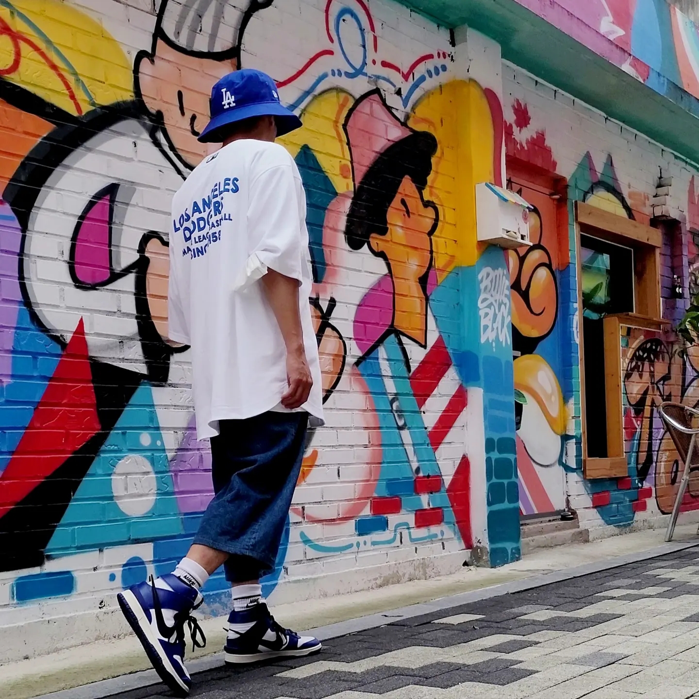 Nike x Ambush Dunk High Deep Royal Blue 착용 스타일 - 2