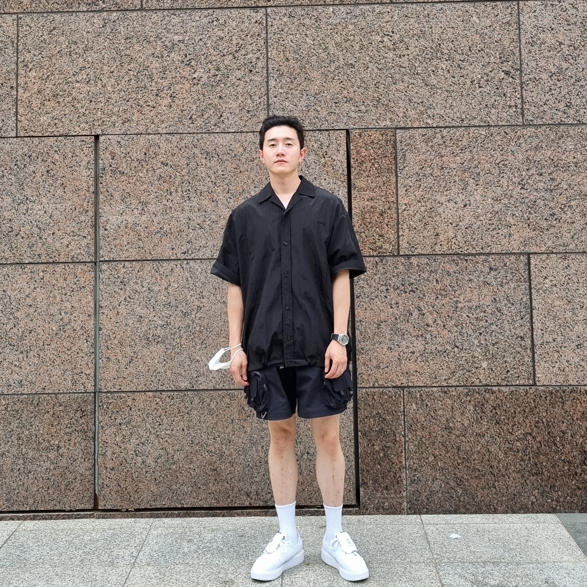 Nike x Peaceminusone Kwondo1 White 착용 스타일 - 1
