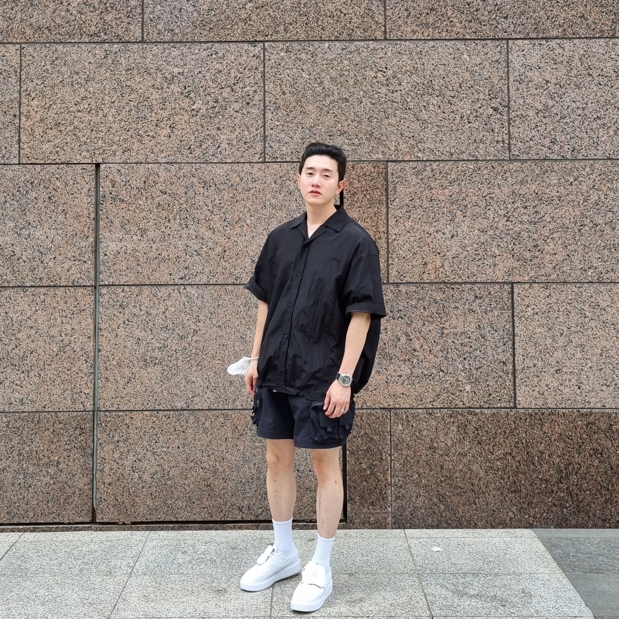 Nike x Peaceminusone Kwondo1 White 착용 스타일 - 2