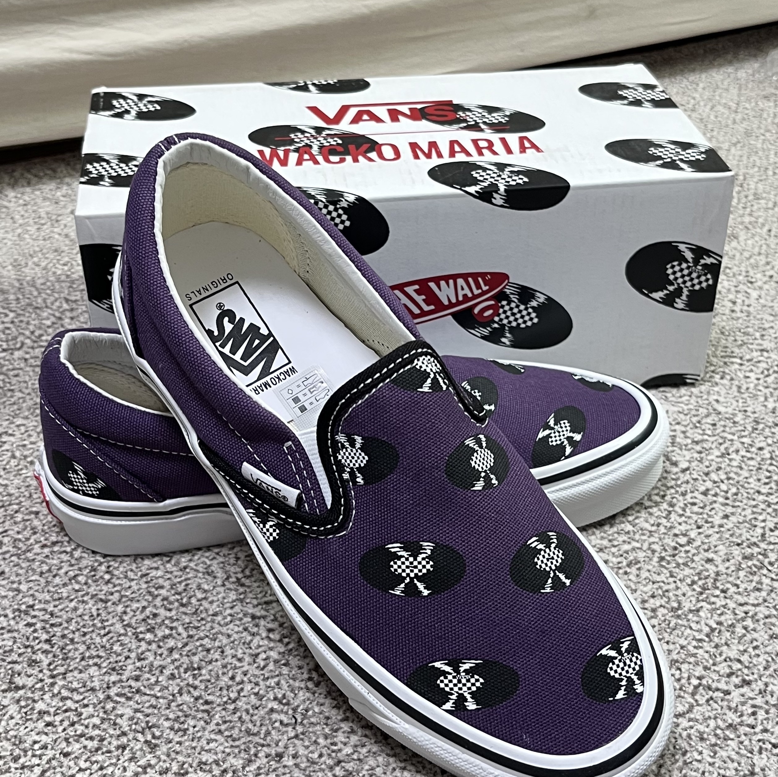 Vans Vault x Wacko Maria Classic Slip-On LX Purple 착용 스타일 - 2